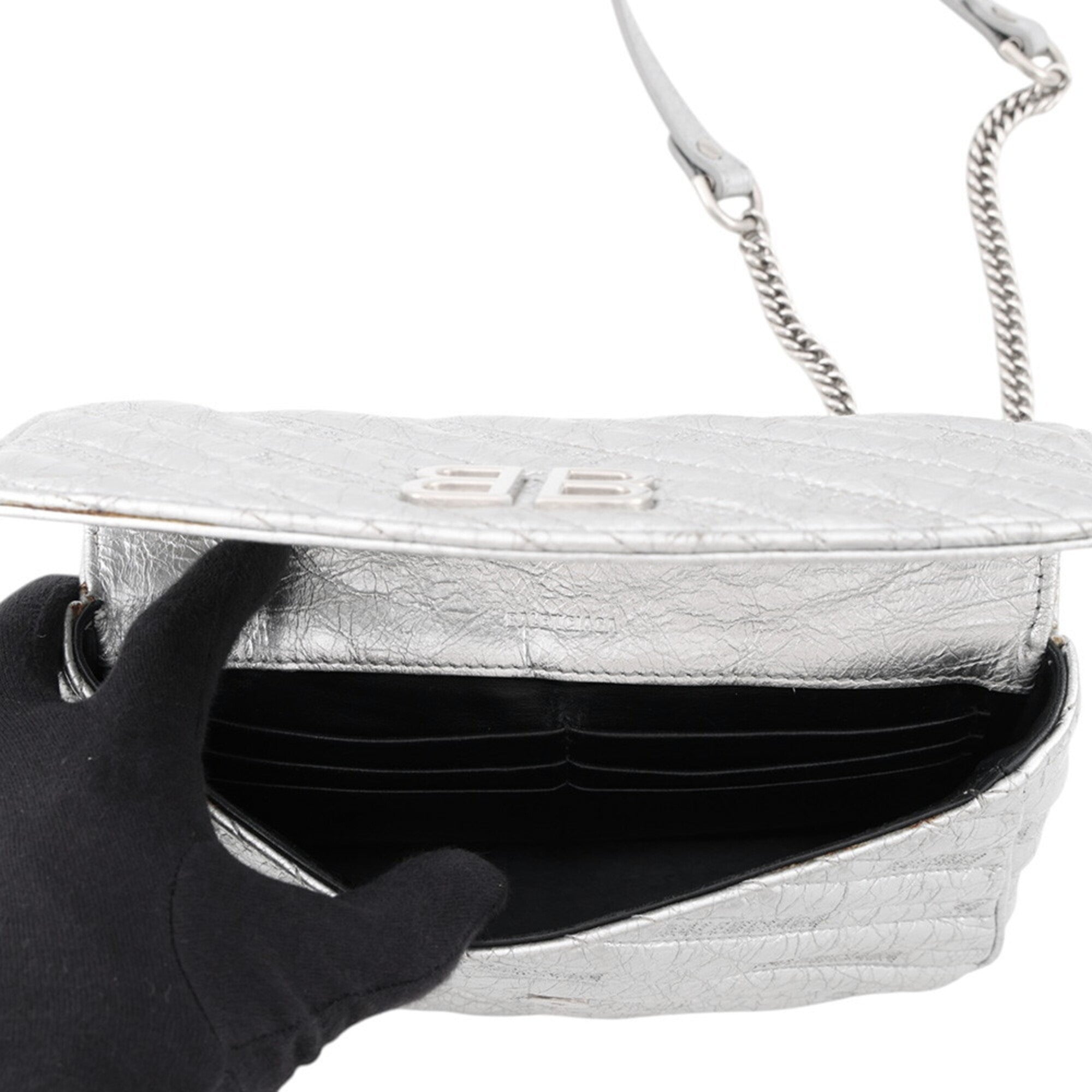 Balenciaga Silver Leather Shoulder Bag (Pre-Owned)