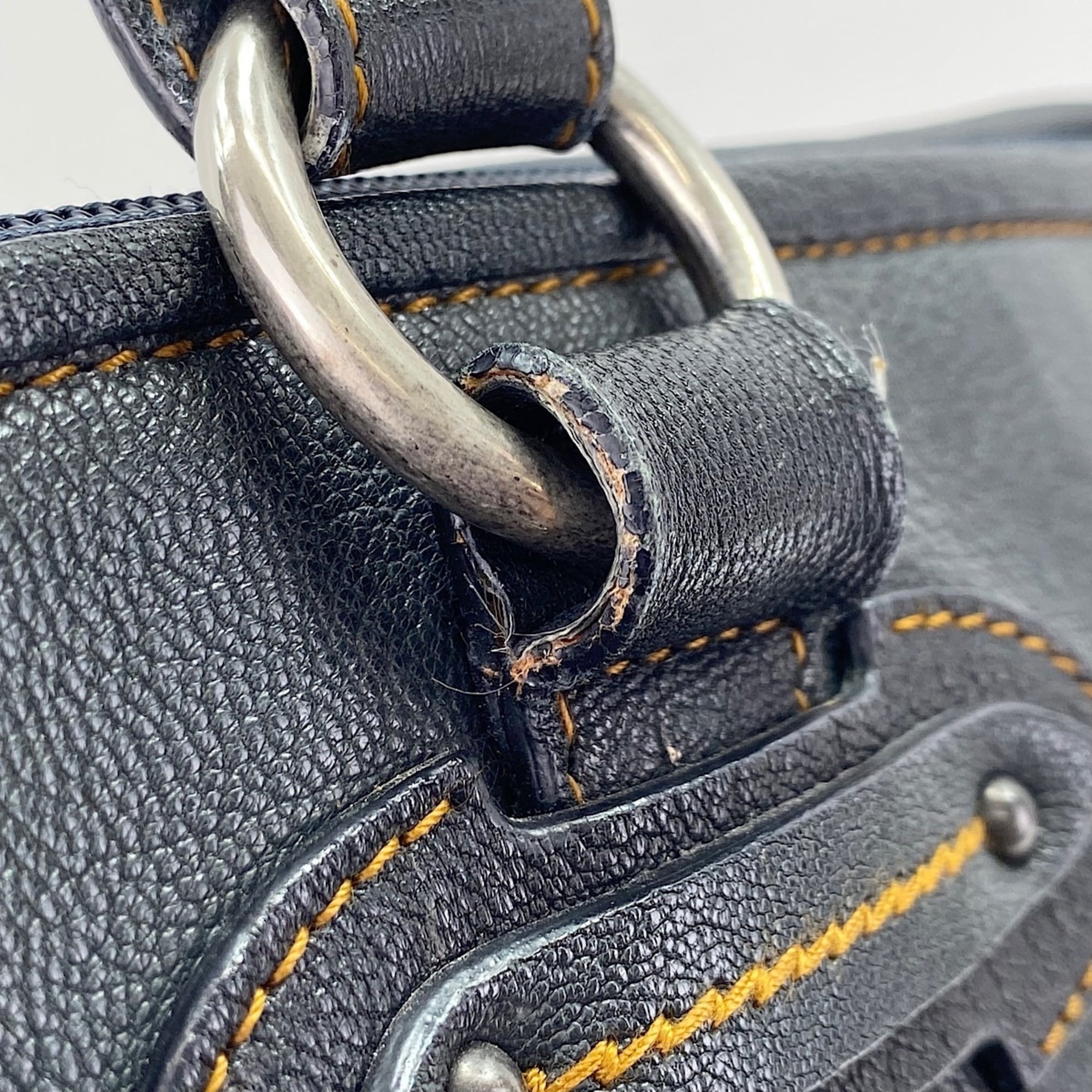 Christian Dior Trotter Navy Trotter Tote Bag (Pre-Owned)