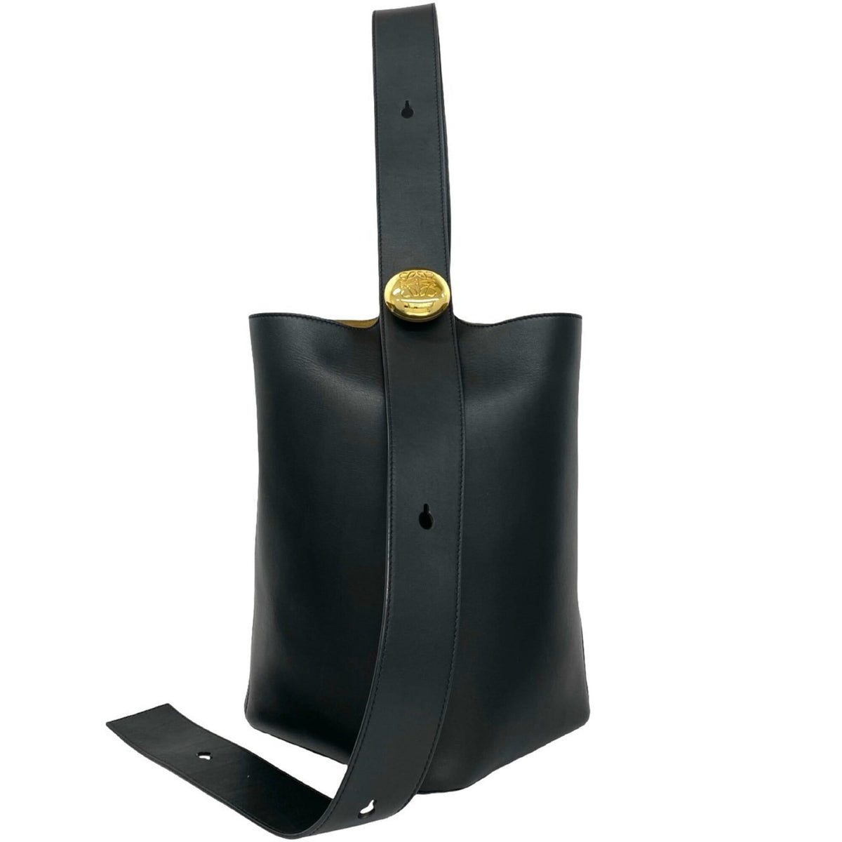 Loewe Black Leather Shoulder Bag Tote Bag (Pre-Owned)
