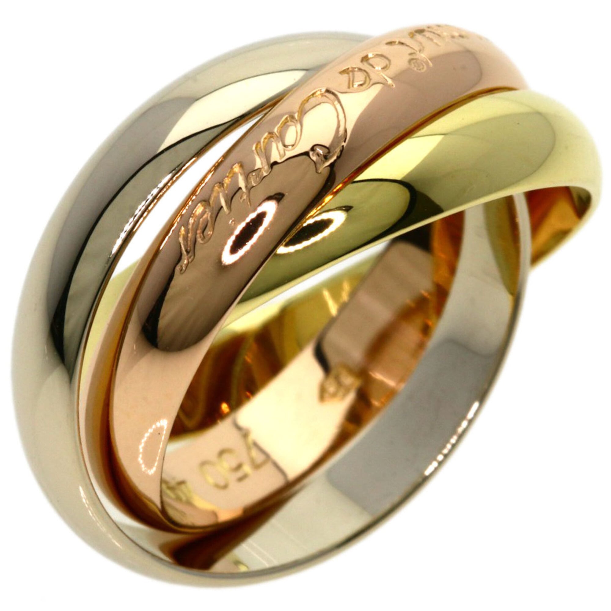 Cartier Yellow Gold (18K) White Gold (18K) Band Ring (Pre-Owned)