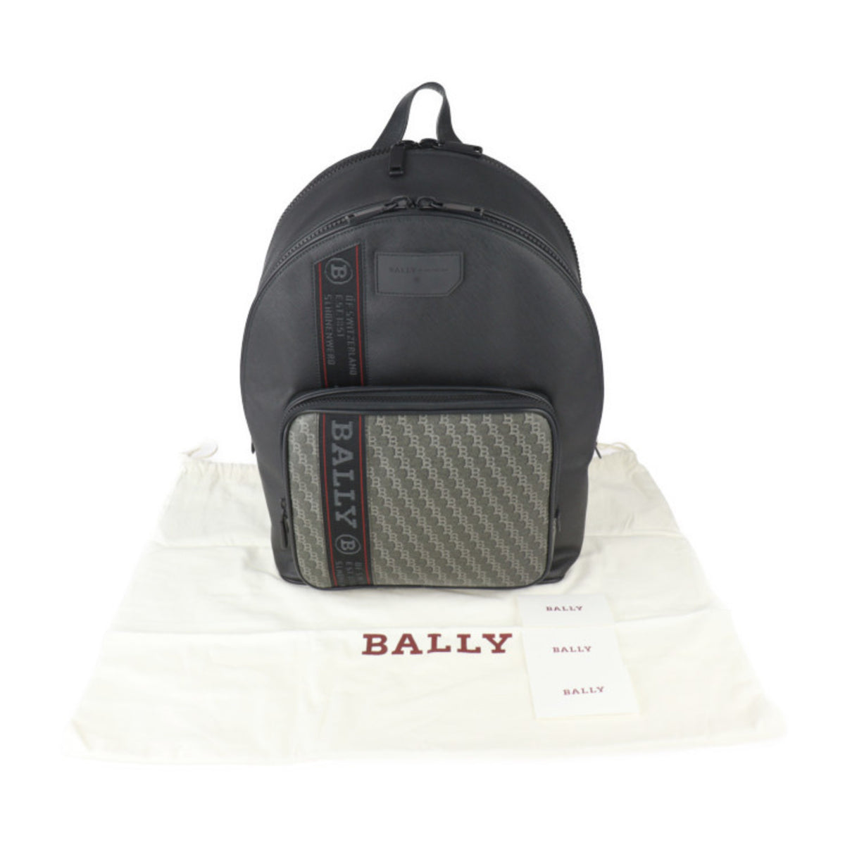Bally Black Pvc Leather Backpack (Pre-Owned)