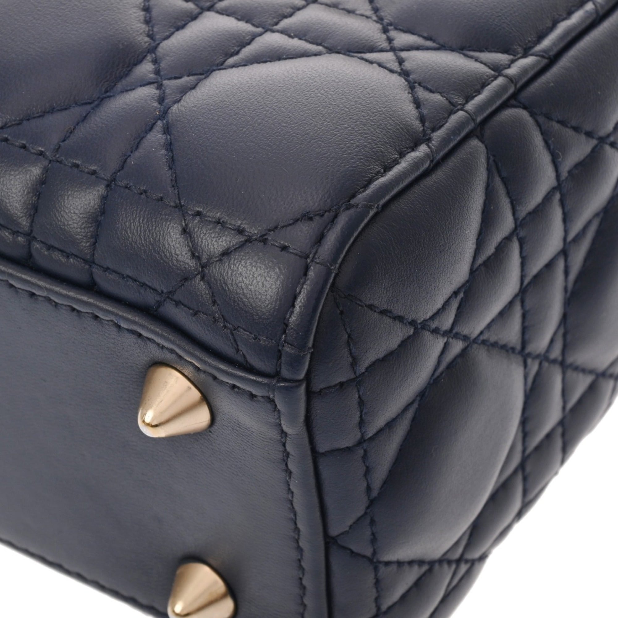 Christian Dior Navy Leather Handbag (Pre-Owned)
