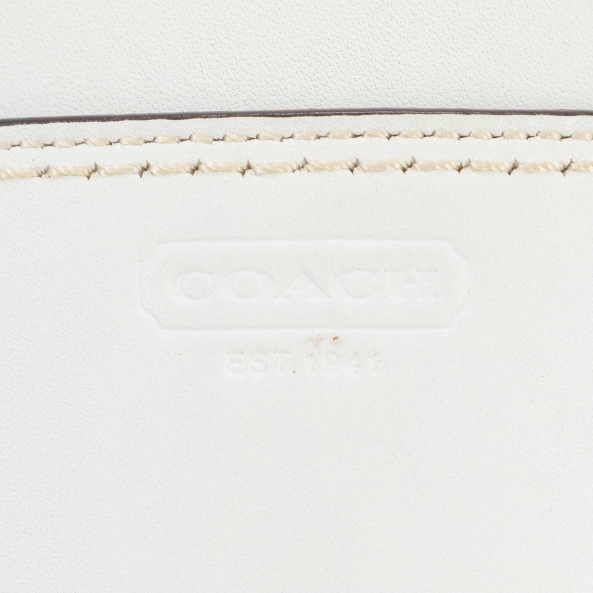 Coach White Leather Handbag Shoulder Bag Tote Bag (Pre-Owned)