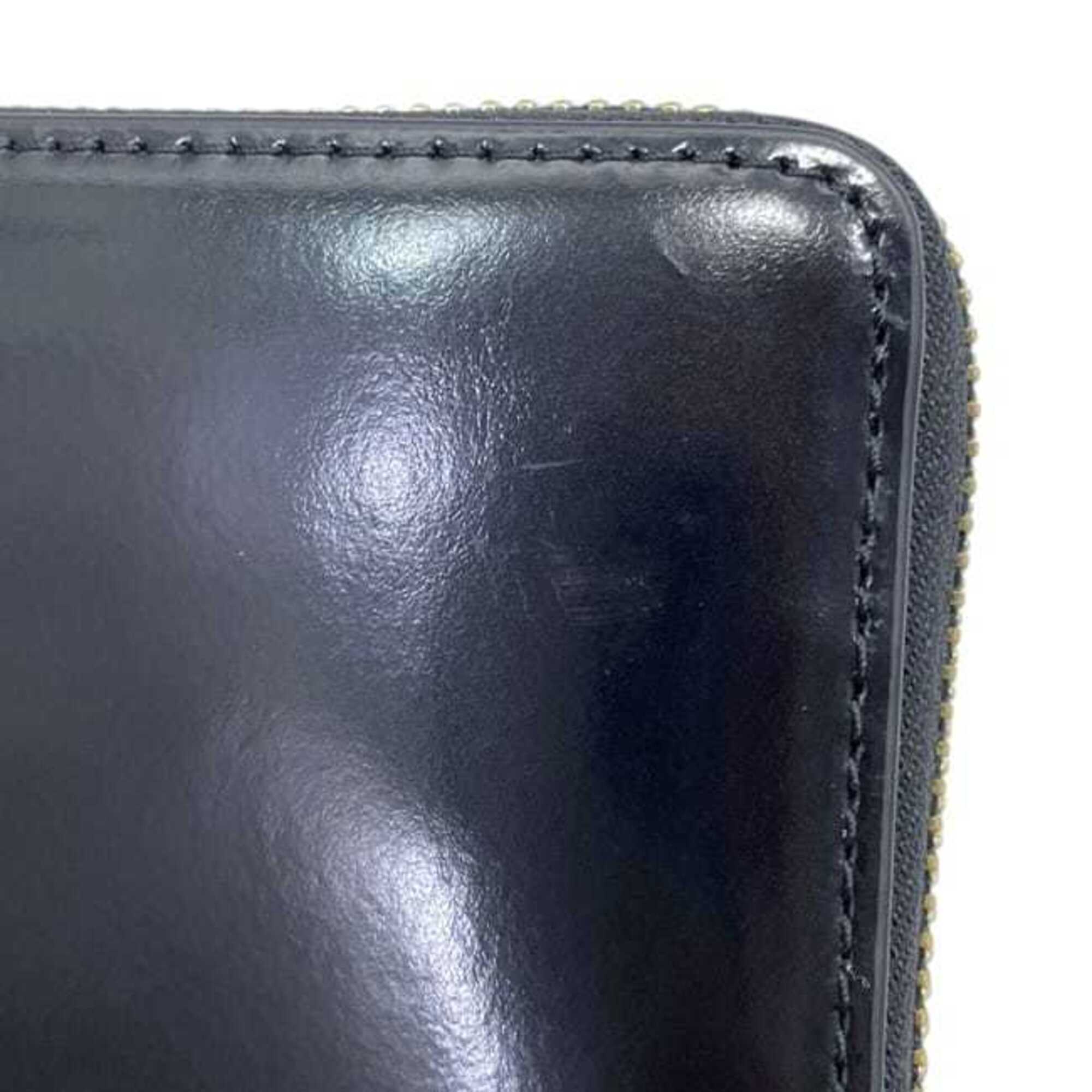 Tory Burch Black Patent Leather Long Wallet (Bi-Fold) (Pre-Owned)