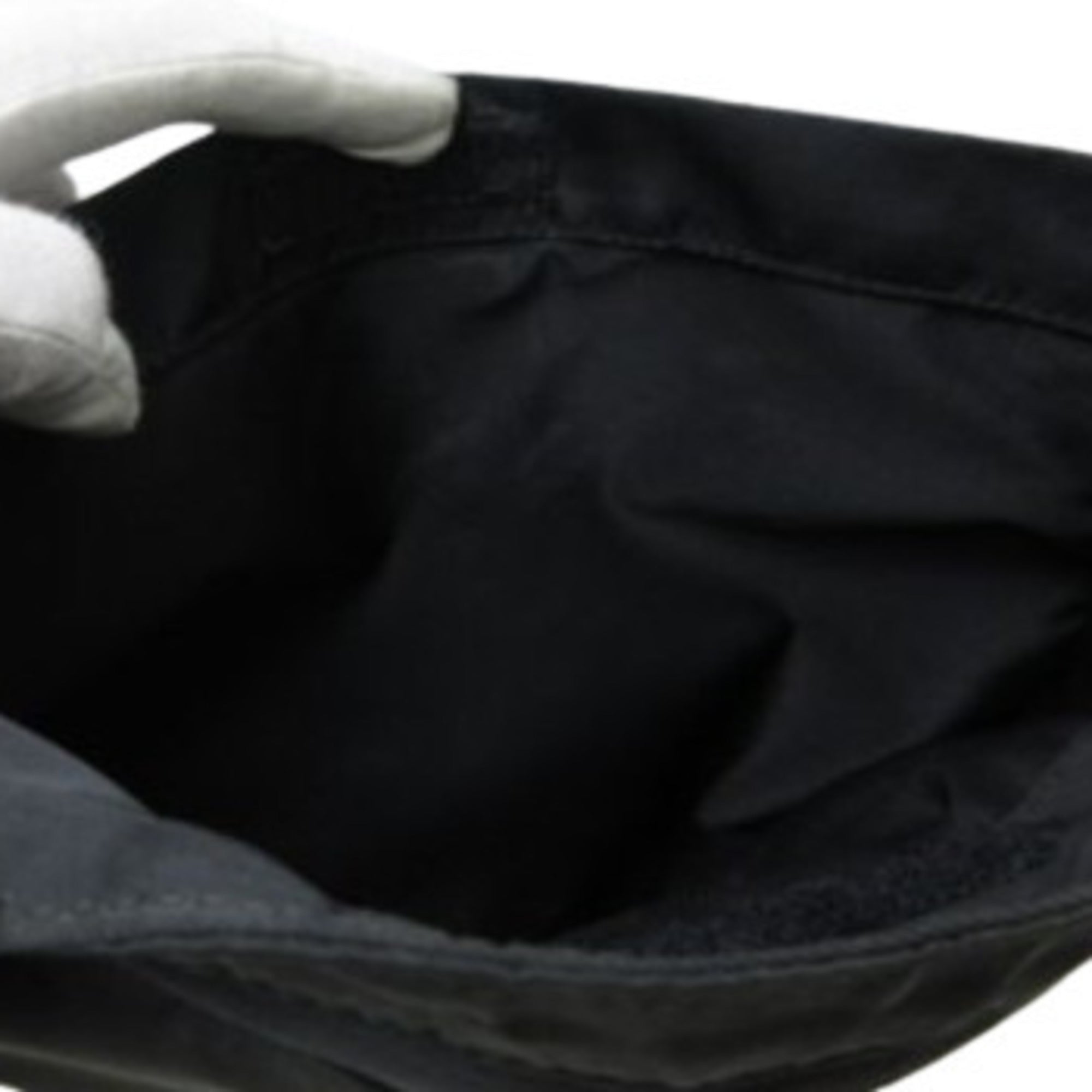 Prada Black Nylon Leather Shoulder Bag (Pre-Owned)