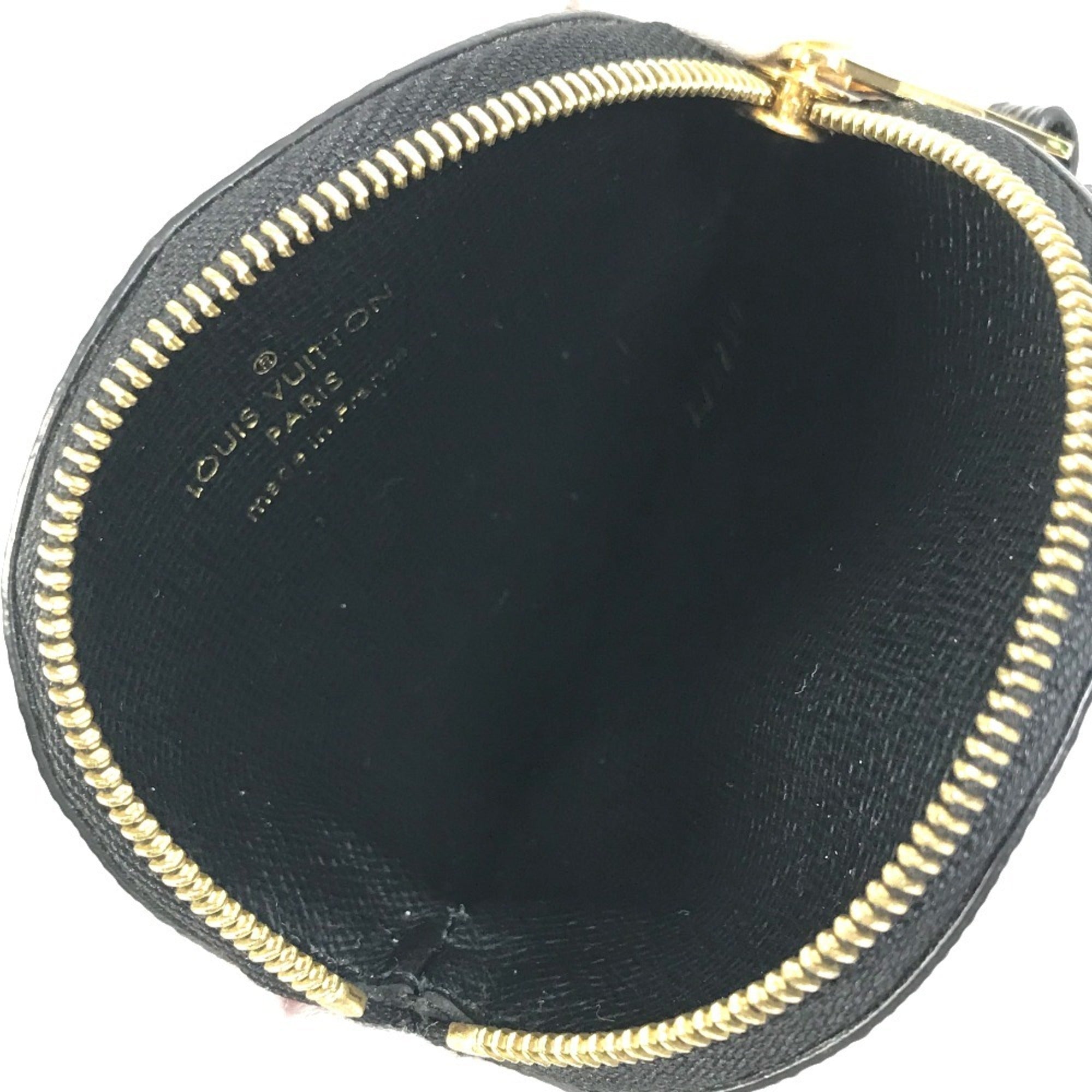 Louis Vuitton Monogram Black Red Color White Monogram Coin Purse/Coin Case (Pre-Owned)