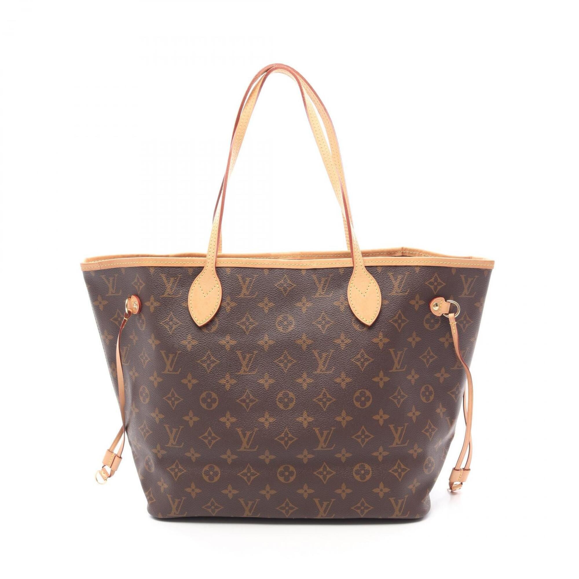 Louis Vuitton Brown Coated Canvas Leather Handbag Tote Bag (Pre-Owned)