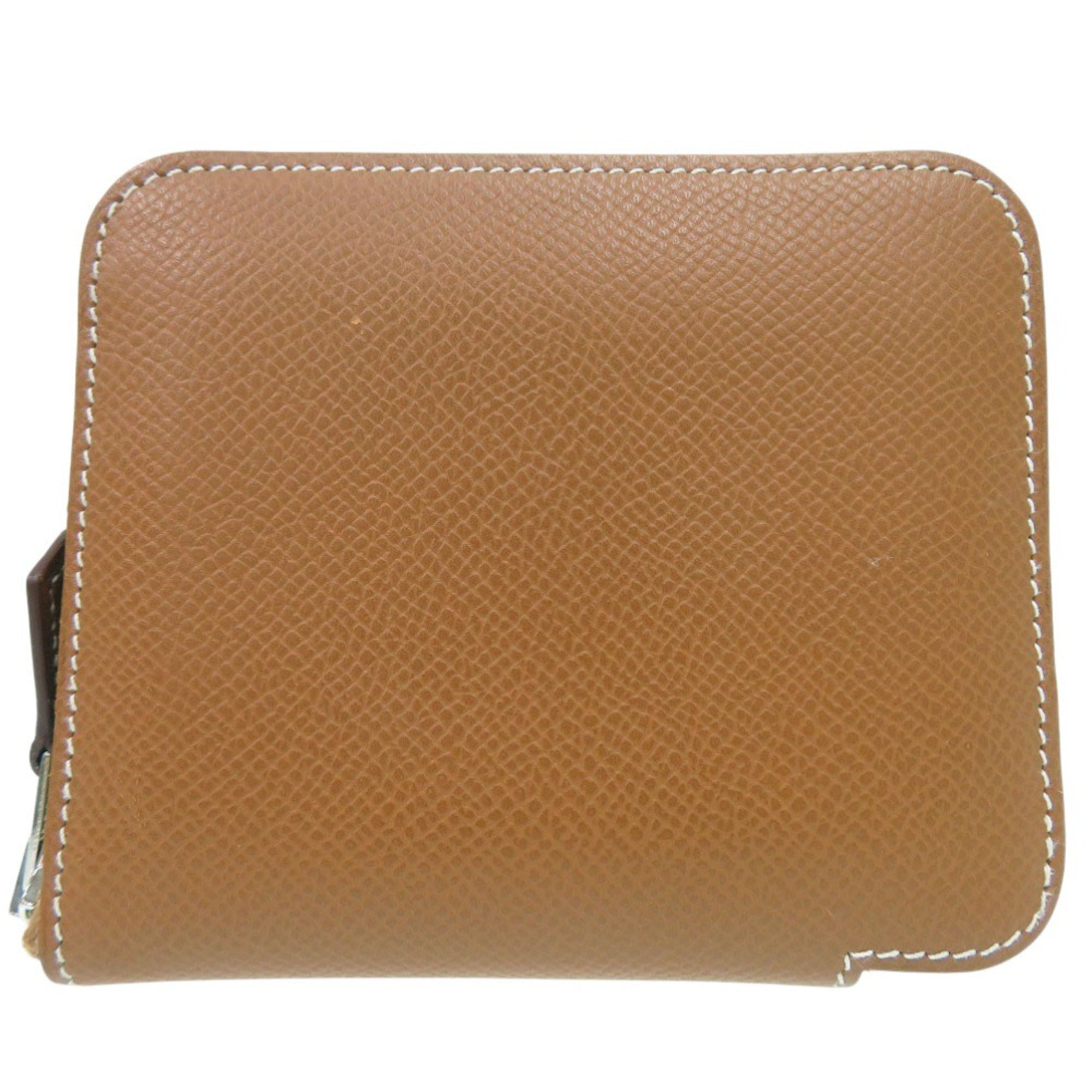 Hermes Brown Leather Coin Purse/Coin Case (Pre-Owned)