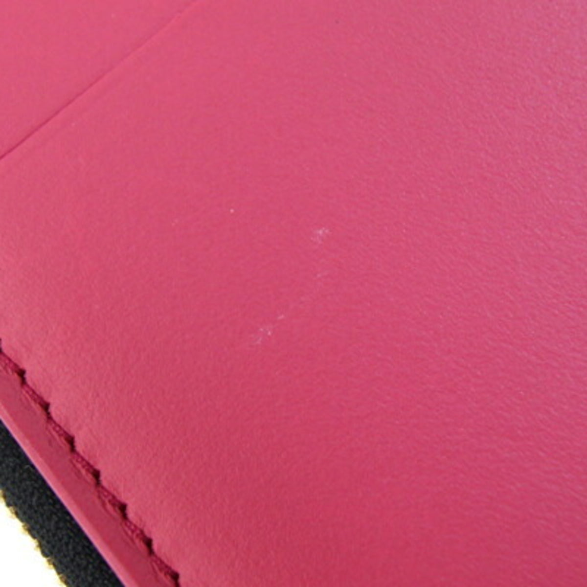 Louis Vuitton Bicolor Hot Pink Noir Leather Wallet (Tri-Fold) (Pre-Owned)