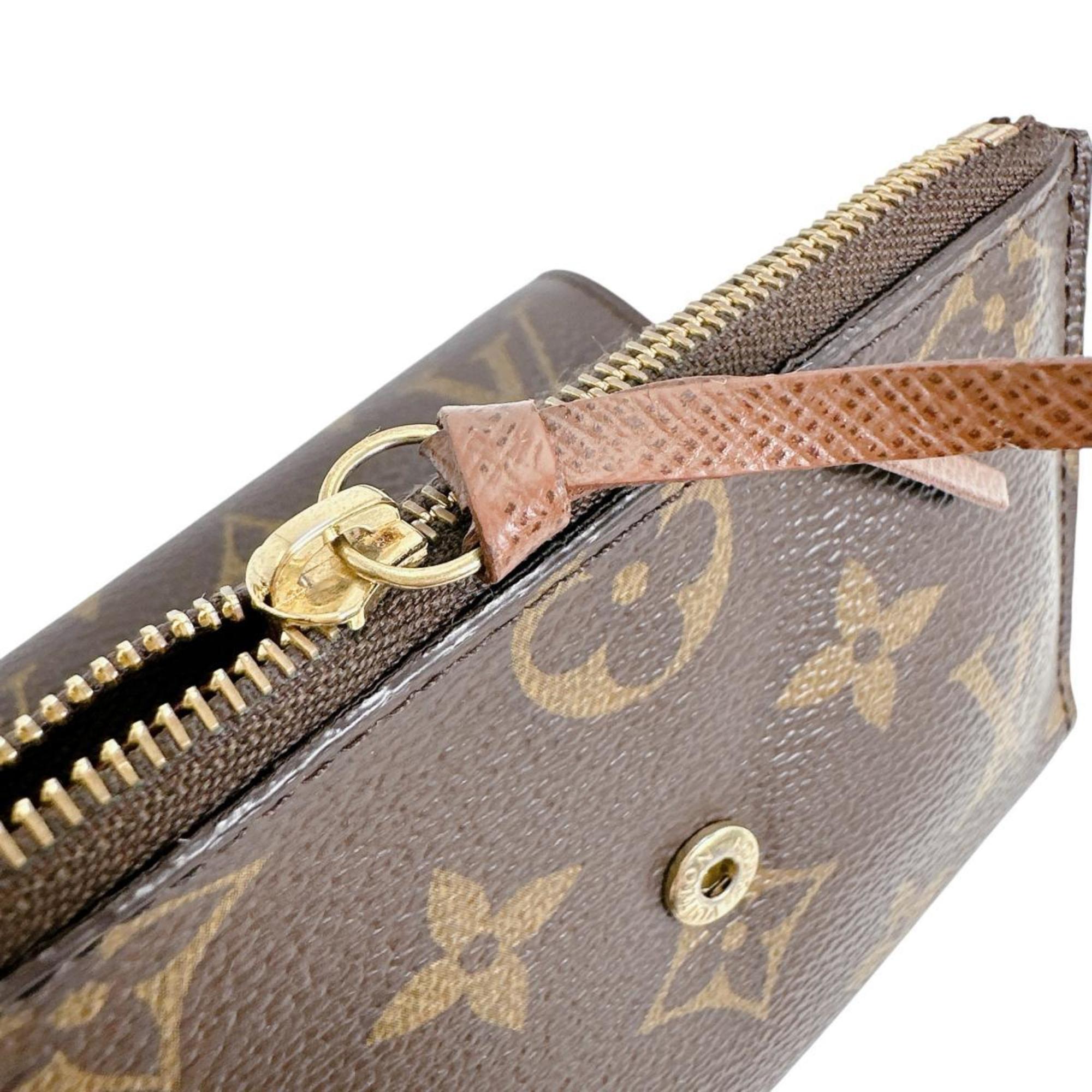 Louis Vuitton Monogram Brown Monogram Wallet (Tri-Fold) (Pre-Owned)