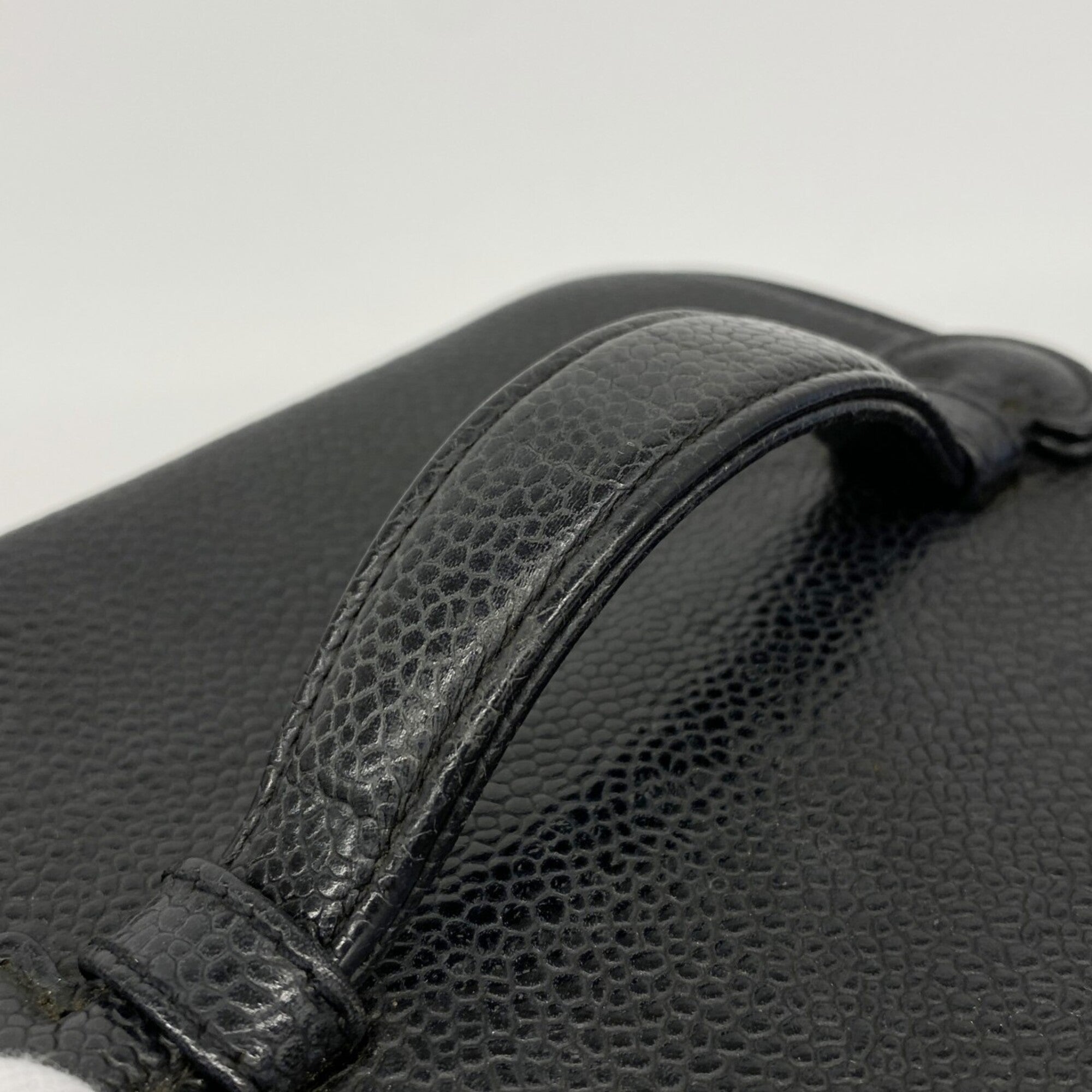 Chanel Black Grained Calfskin Vanity Bag (Pre-Owned)