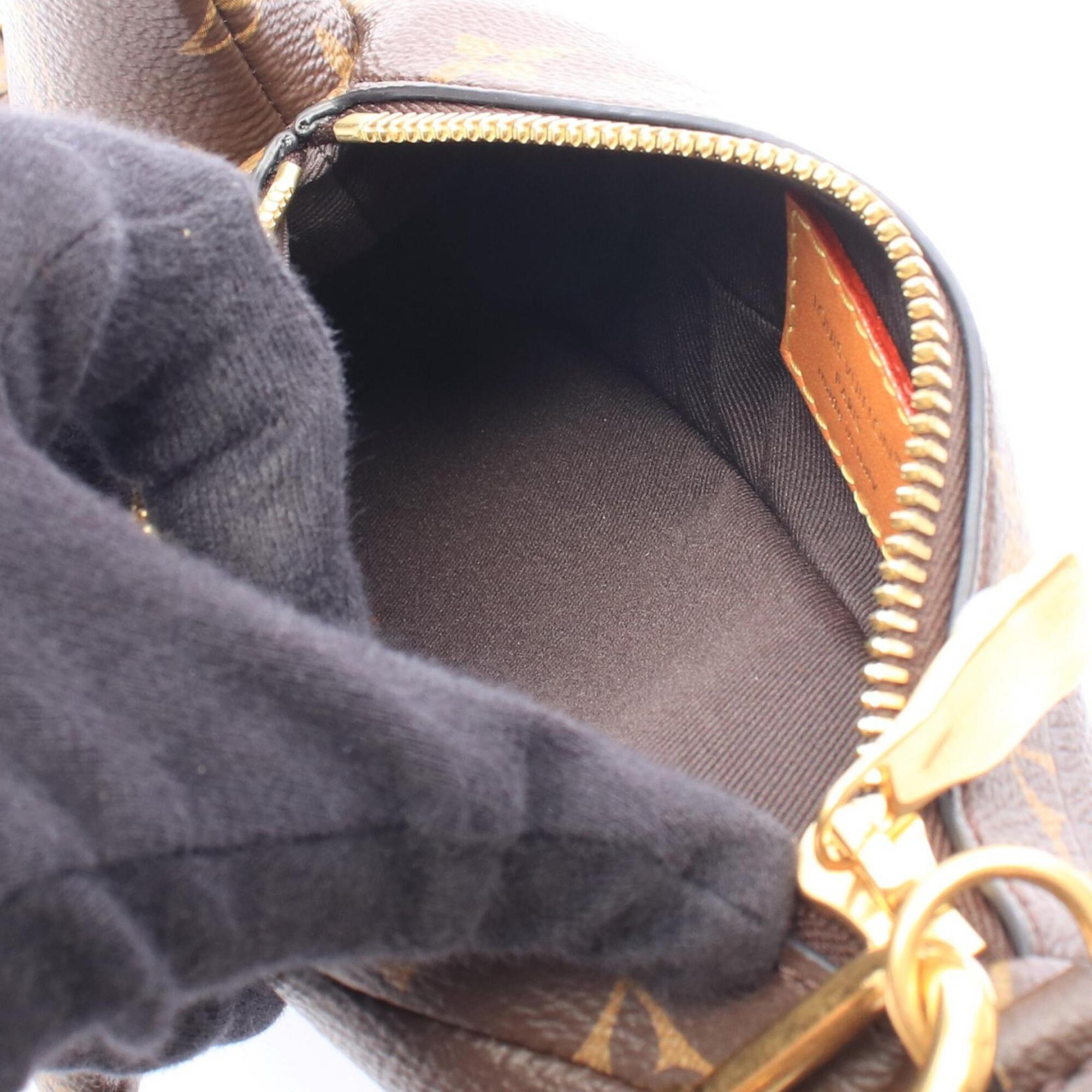 Louis Vuitton Brown Monogram Leather Handbag Shoulder Bag (Pre-Owned)