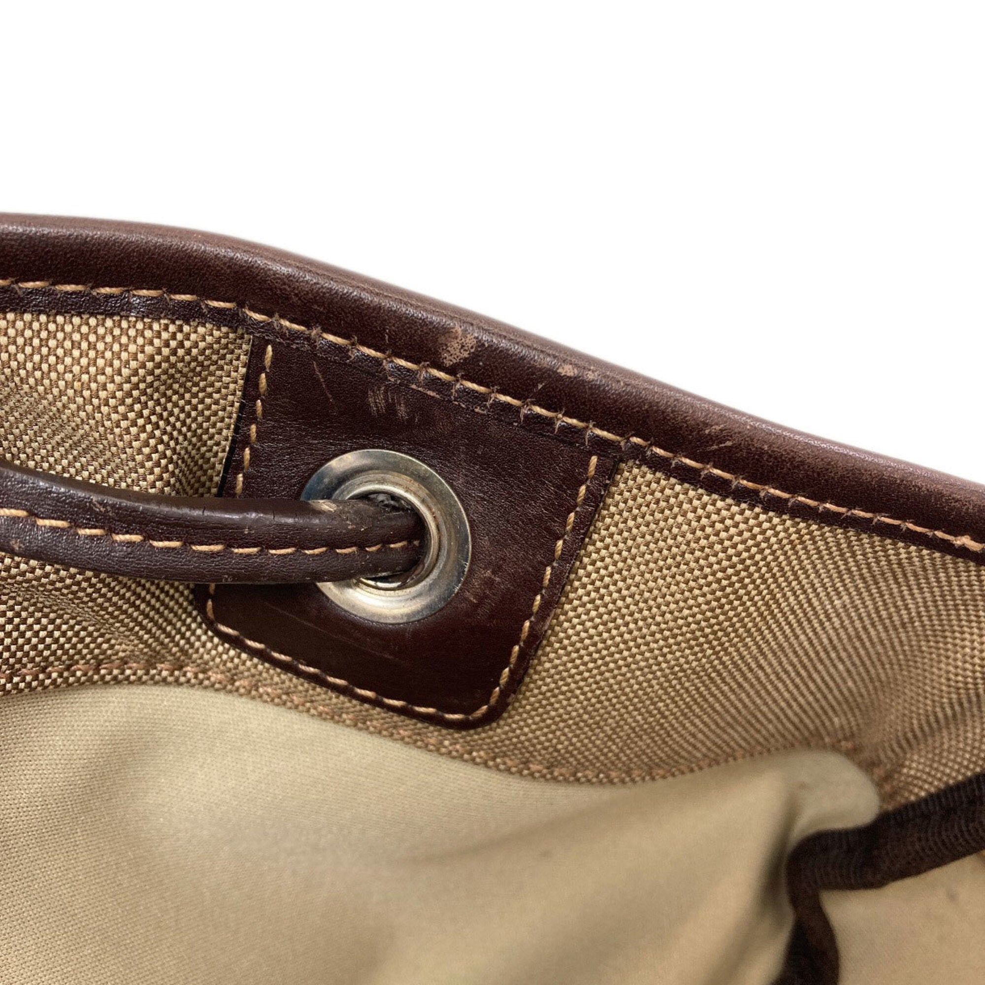 Prada Brown Canvas Tote Bag (Pre-Owned)