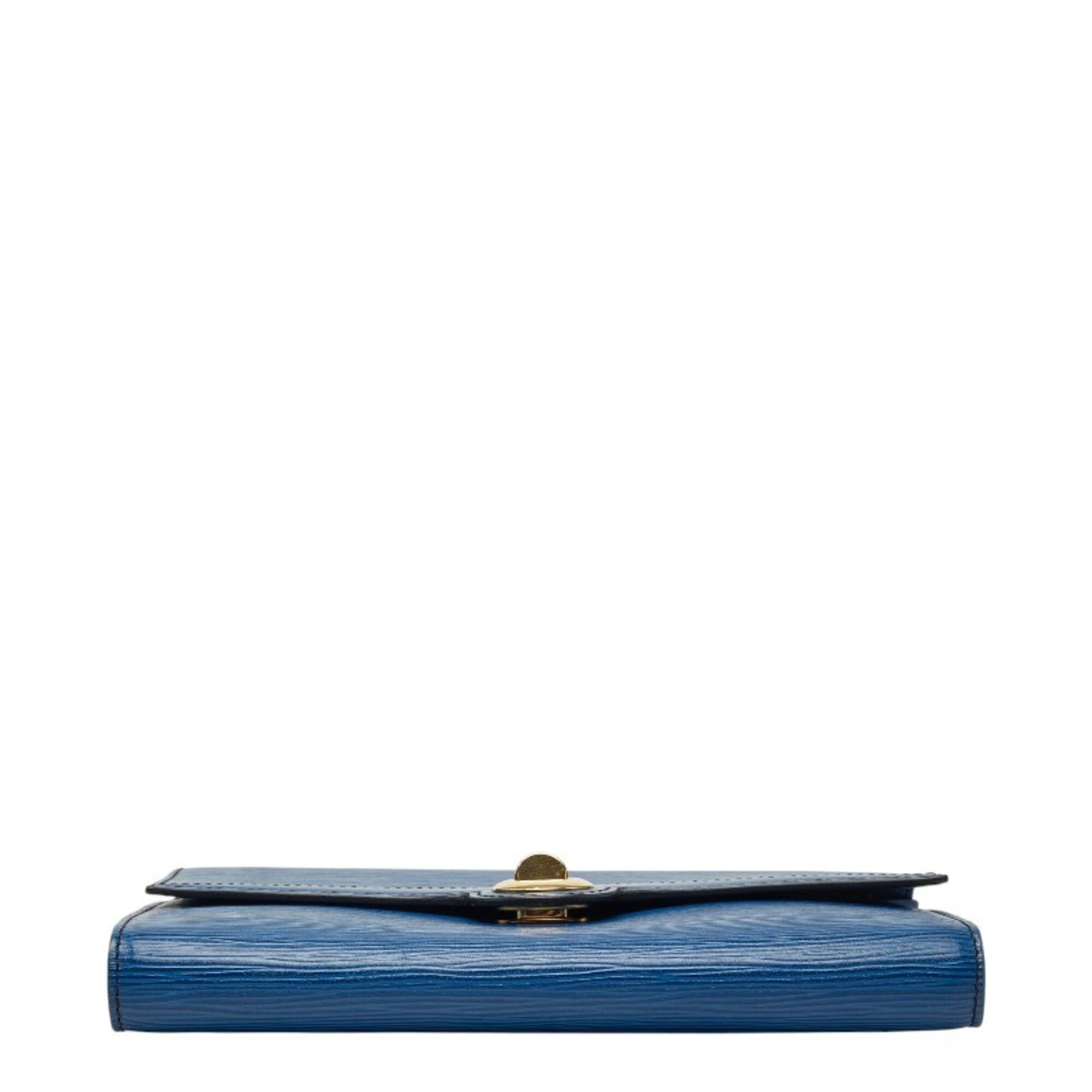 Louis Vuitton Epi Toledo Blue Leather Pochette Shoulder Bag (Pre-Owned)