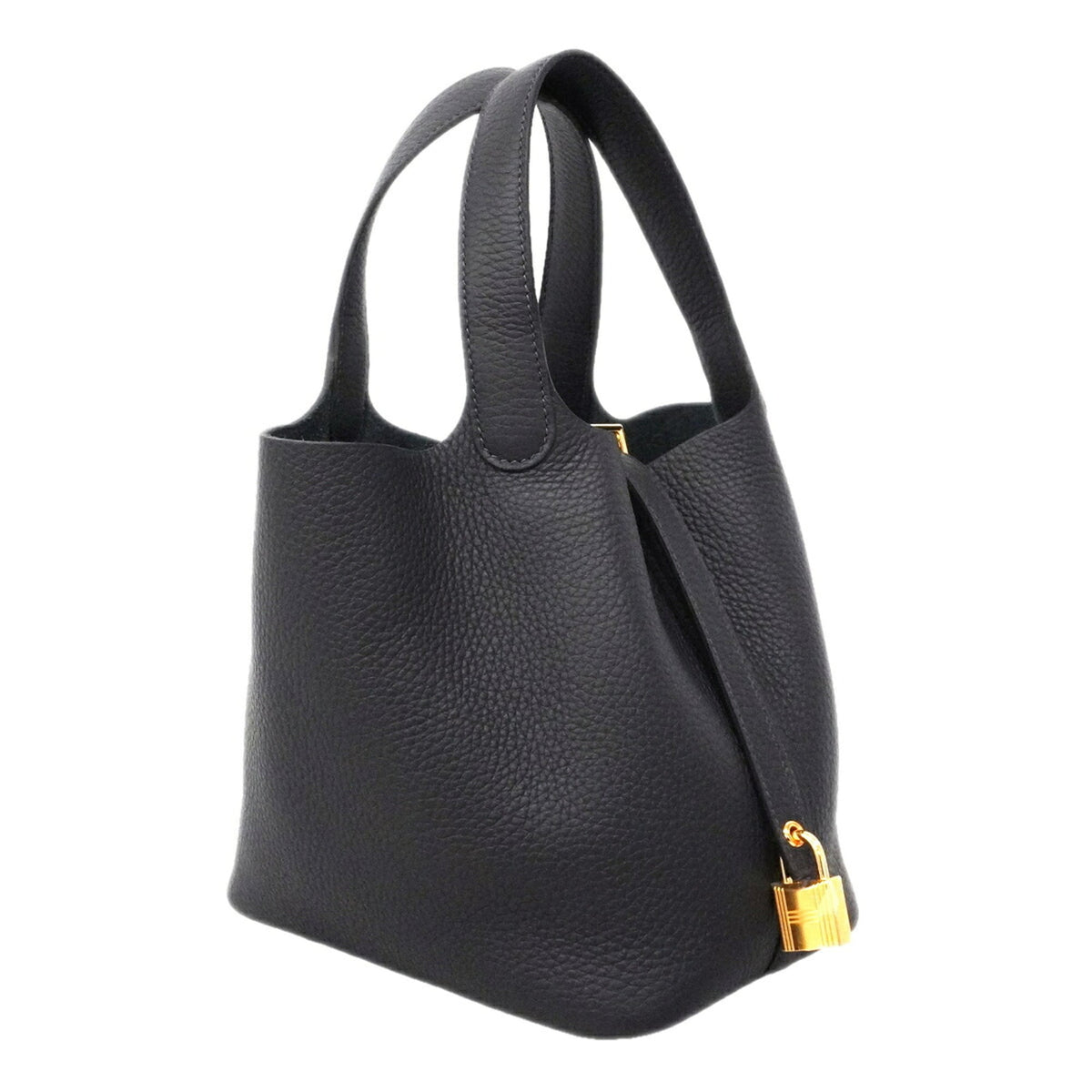 Hermes Blue Nuit Taurillon Clemence Leather Handbag (Pre-Owned)