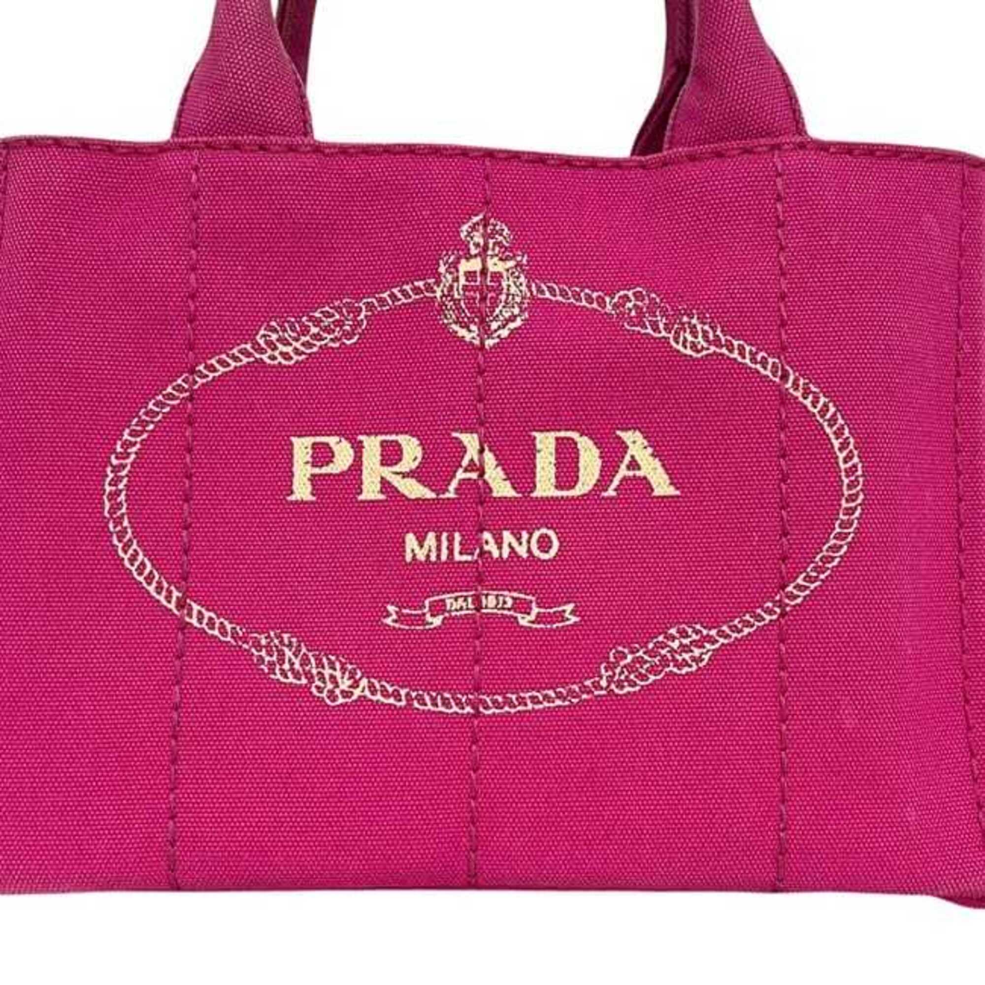 Prada Pink Canvas Tote Bag (Pre-Owned)