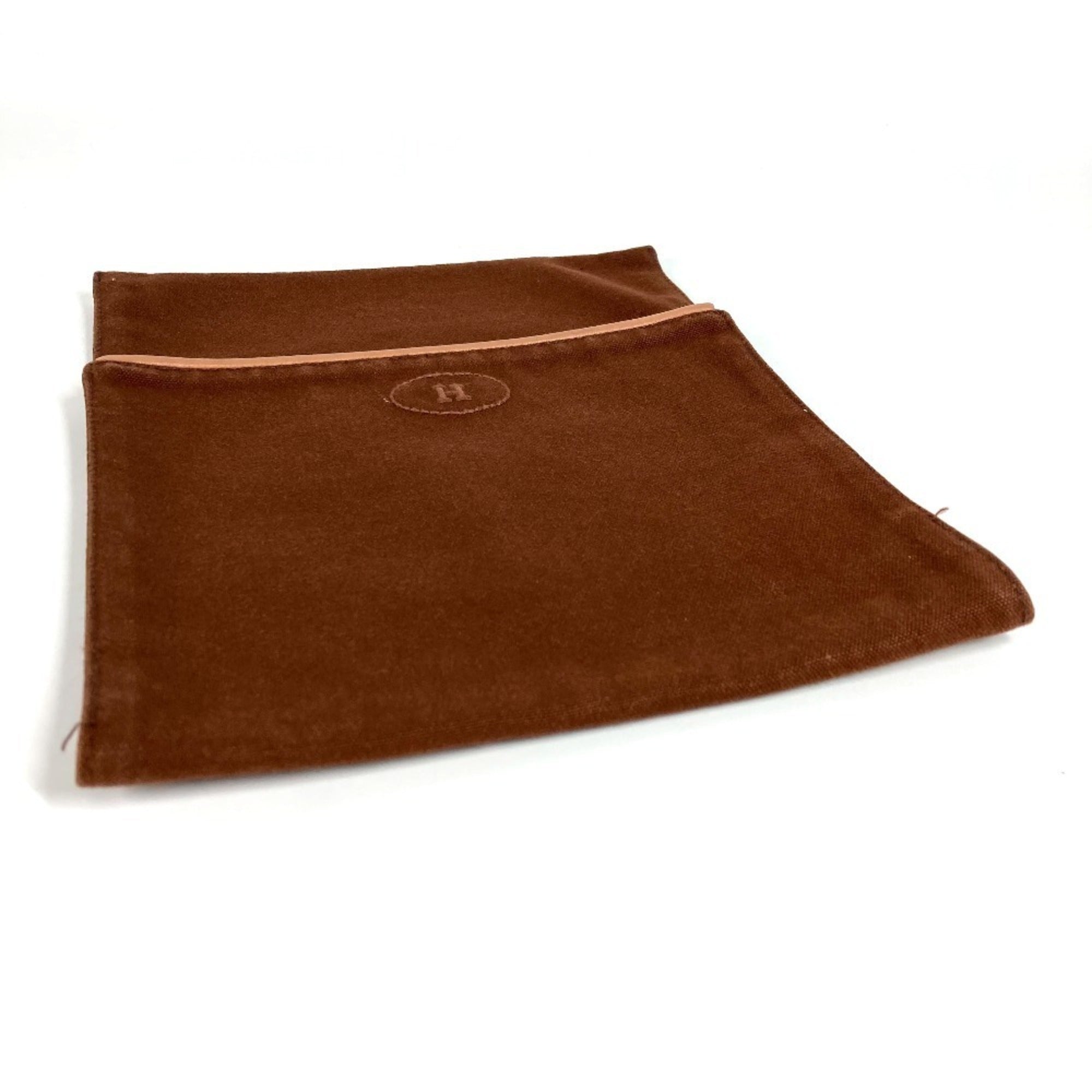 Hermes Brown Canvas Pouch (Pre-Owned)