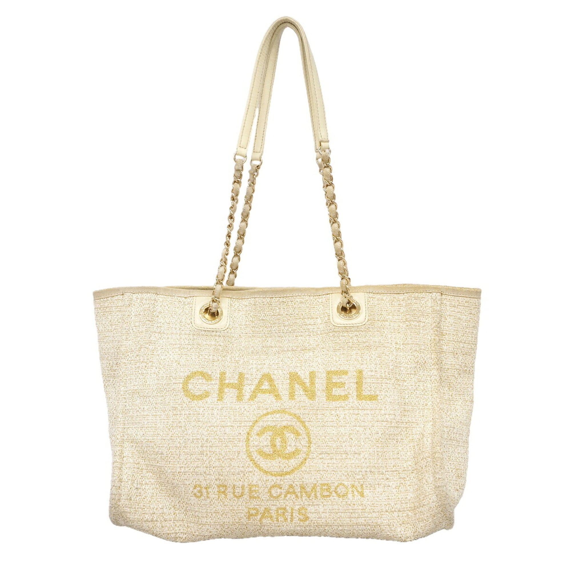 Chanel Ivory Tweed Tote Bag (Pre-Owned)