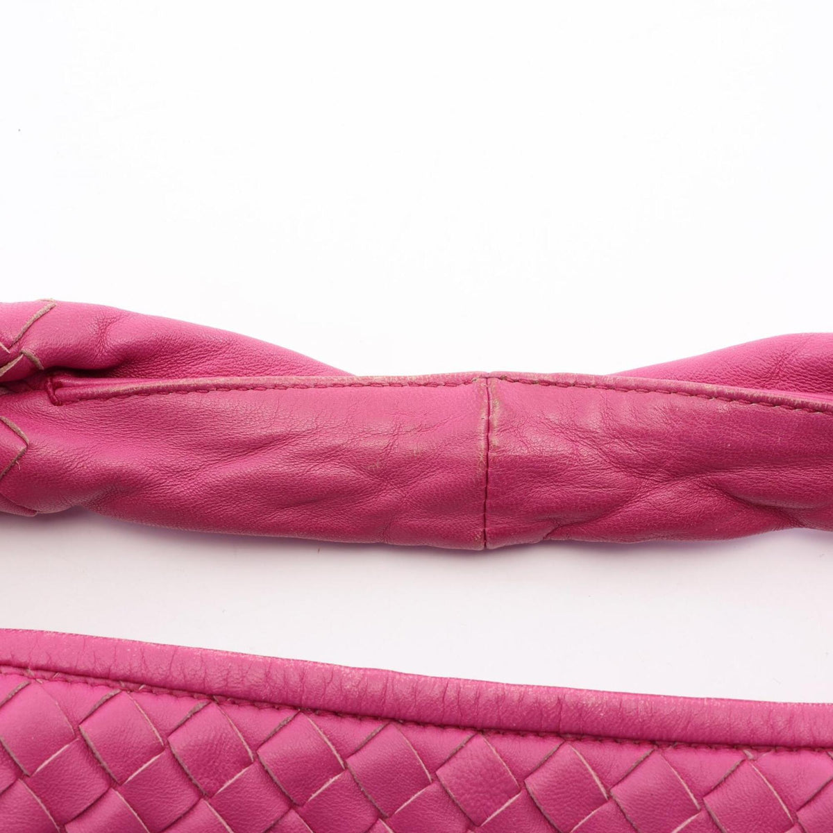 Bottega Veneta Pink Leather Handbag Shoulder Bag (Pre-Owned)