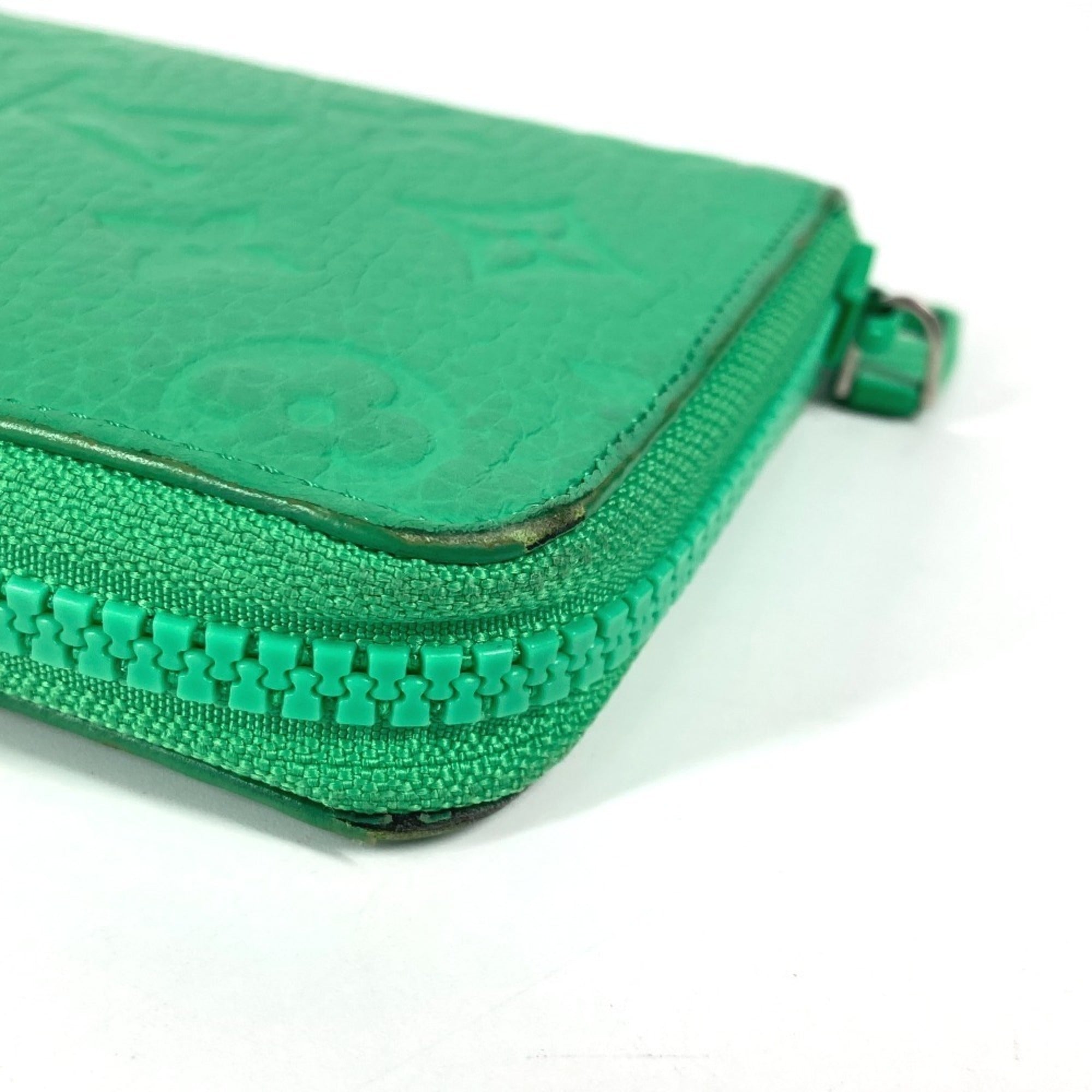 Louis Vuitton Green Leather Long Wallet (Bi-Fold) (Pre-Owned)
