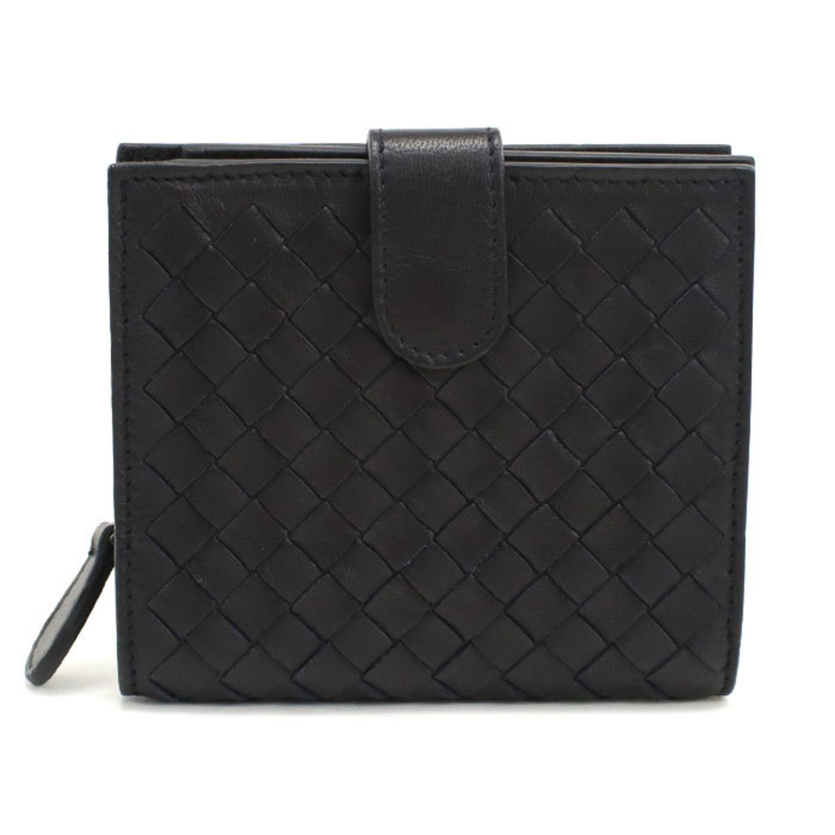 Bottega Veneta Black Leather Wallet (Bi-Fold) (Pre-Owned)