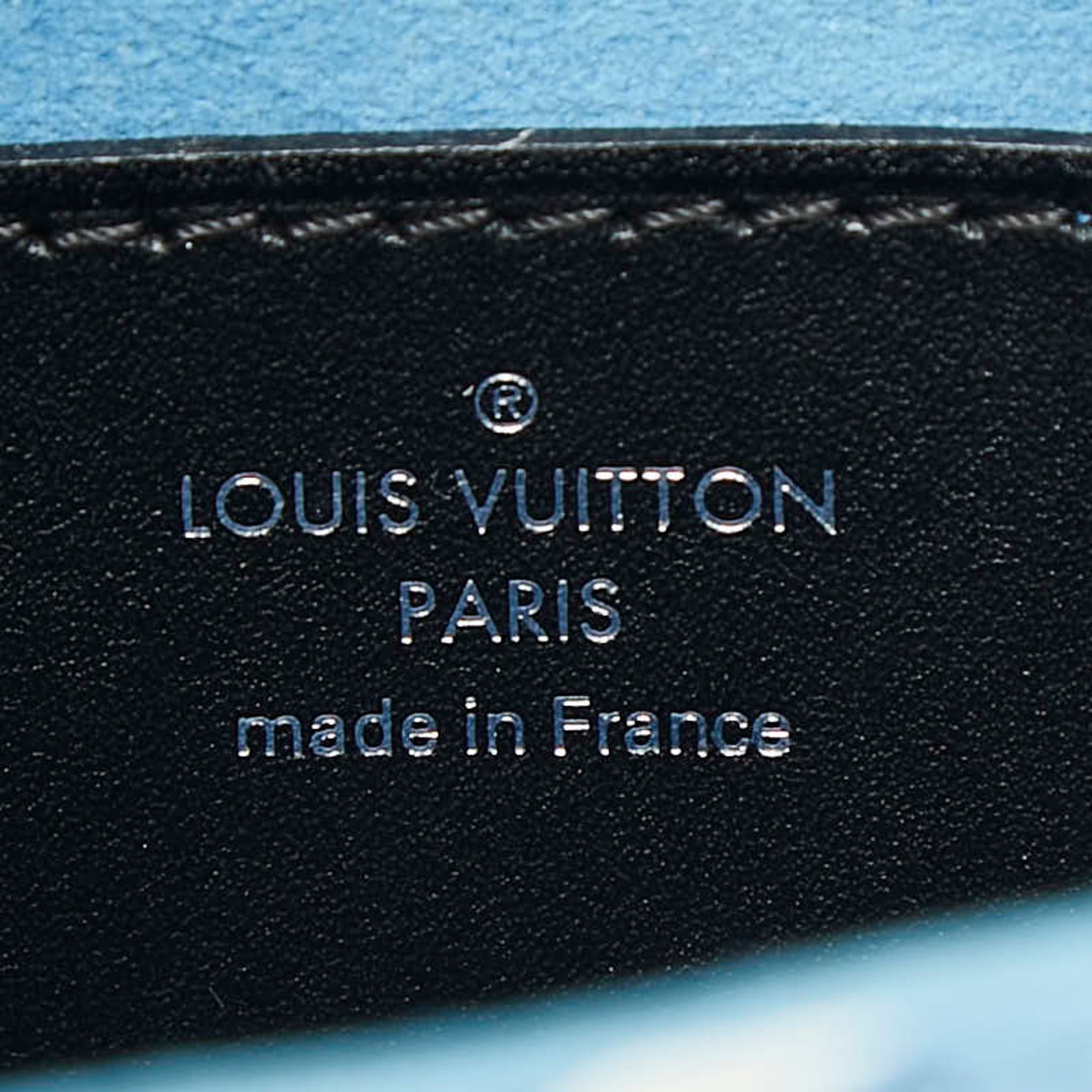 Louis Vuitton Blue White Leather Shoulder Bag (Pre-Owned)