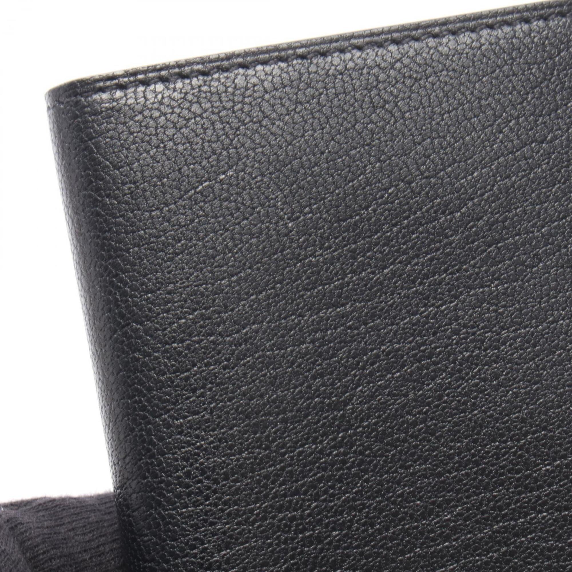 Hermes Black Leather Wallet (Tri-Fold) (Pre-Owned)