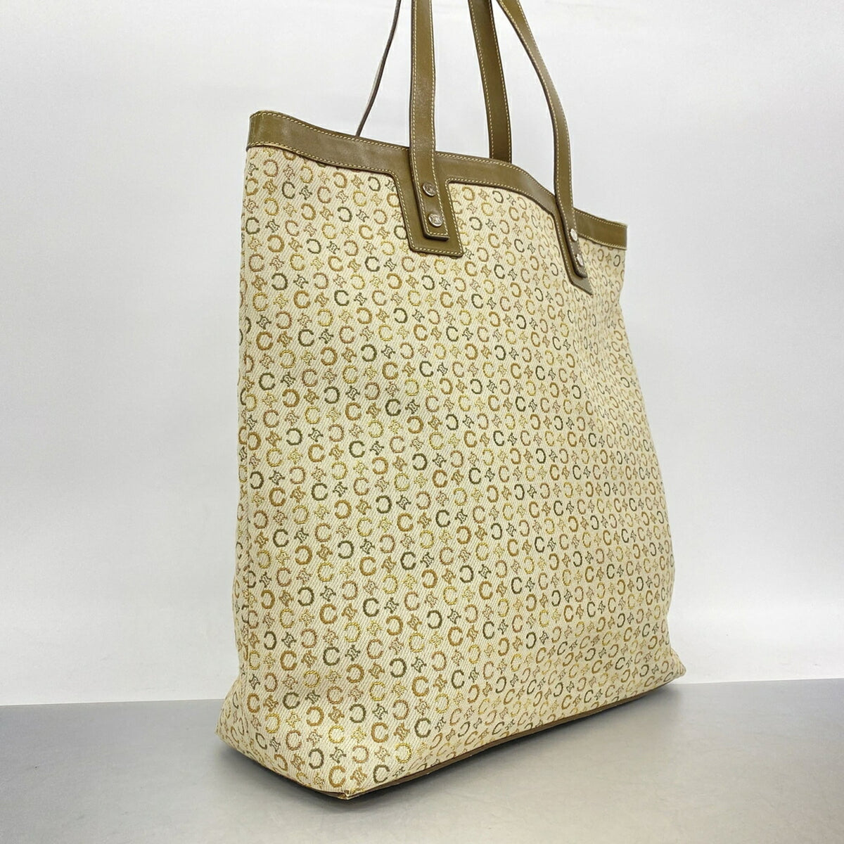 Celine Khaki Canvas Tote Bag (Pre-Owned)