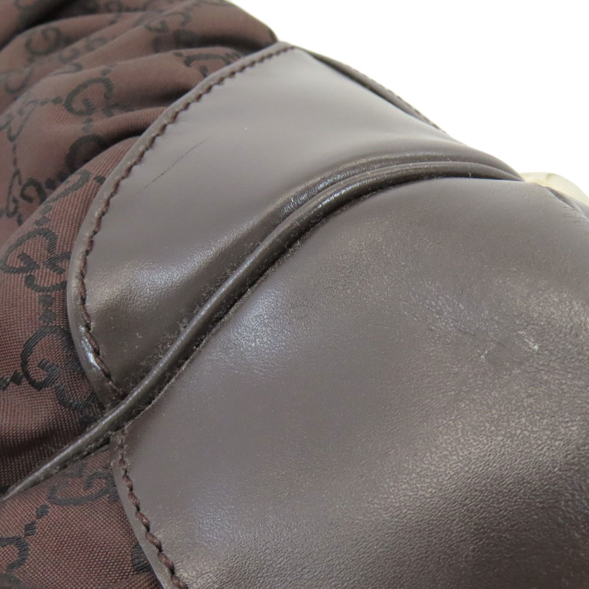 Gucci Dark Brown Nylon Tote Bag (Pre-Owned)