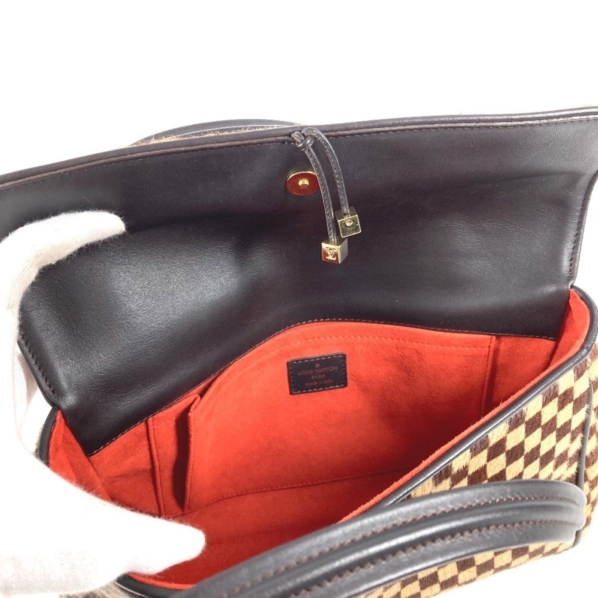 Louis Vuitton Brown Leather Handbag Tote Bag (Pre-Owned)