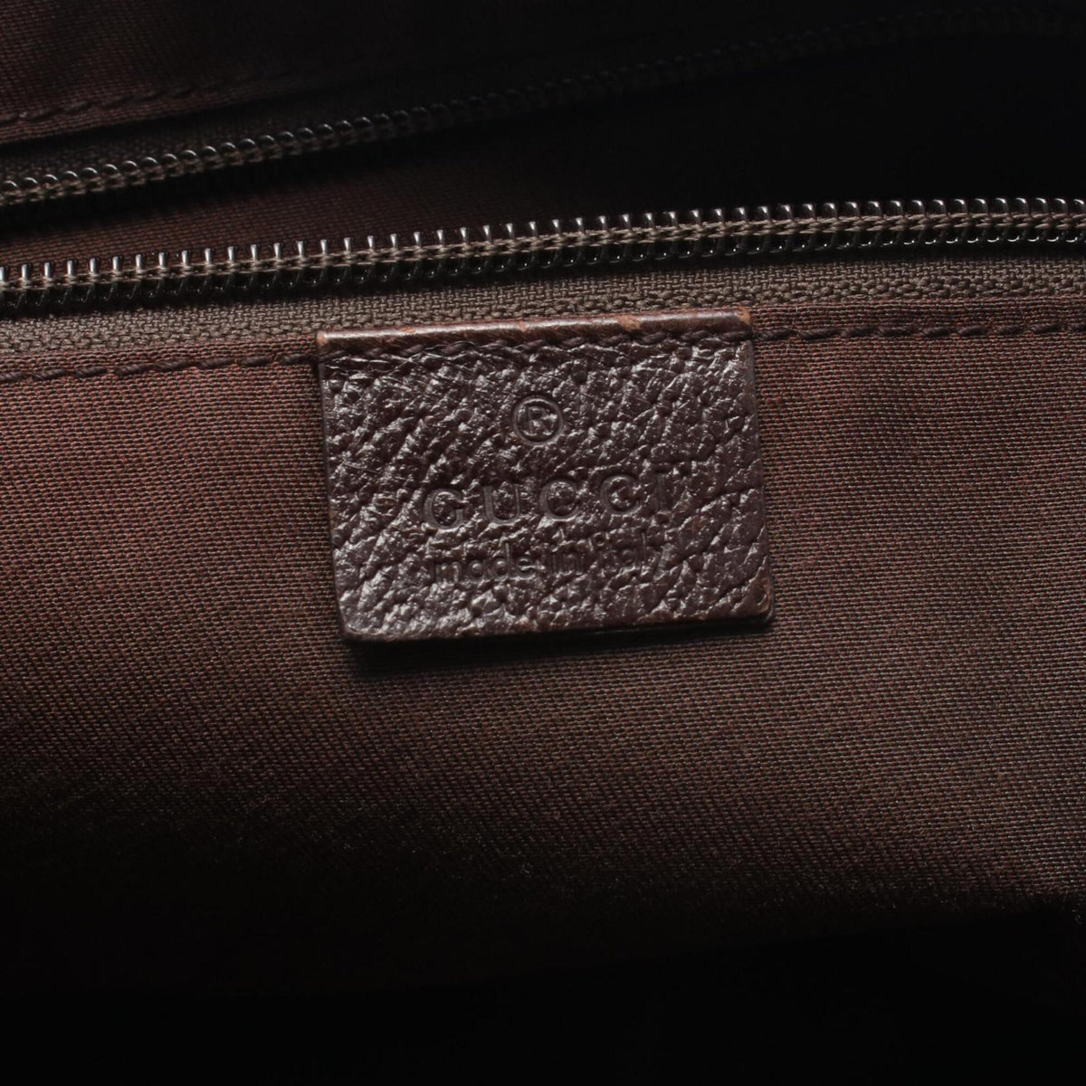 Gucci Beige Brown Canvas Leather Handbag Shoulder Bag (Pre-Owned)