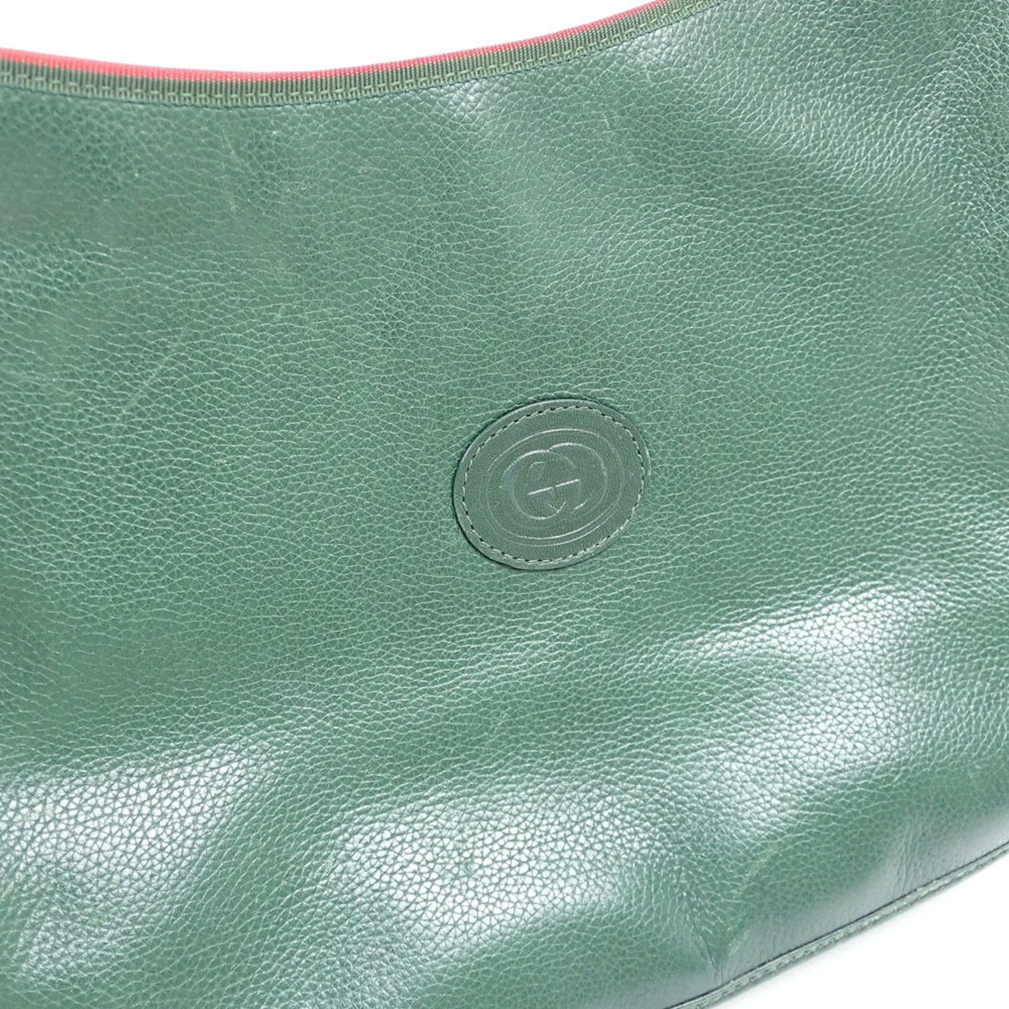 Gucci Green Leather Shoulder Bag (Pre-Owned)