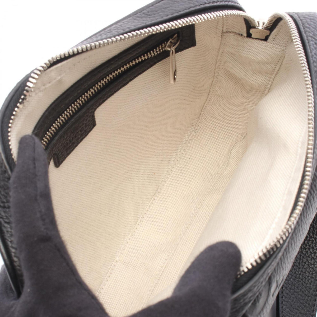 Gucci Black Leather Crossbody Bag Handbag Shoulder Bag (Pre-Owned)