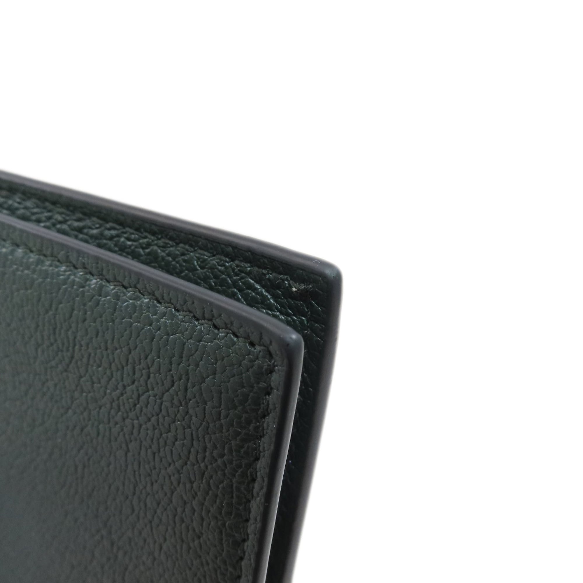 Dunhill Dark Green Leather Long Wallet (Bi-Fold) (Pre-Owned)