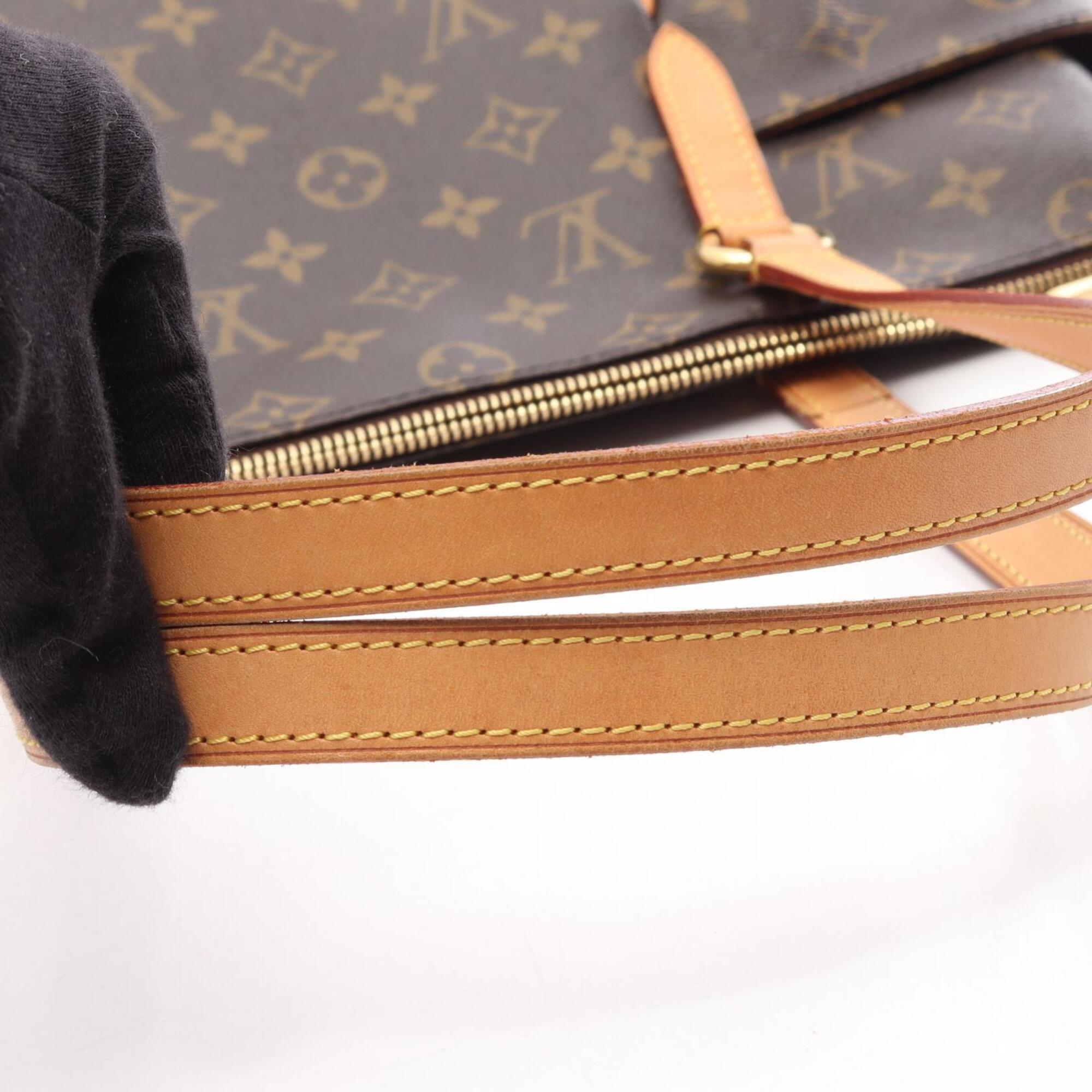 Louis Vuitton Brown Coated Canvas Pvc Monogram Leather Handbag Tote Bag (Pre-Owned)