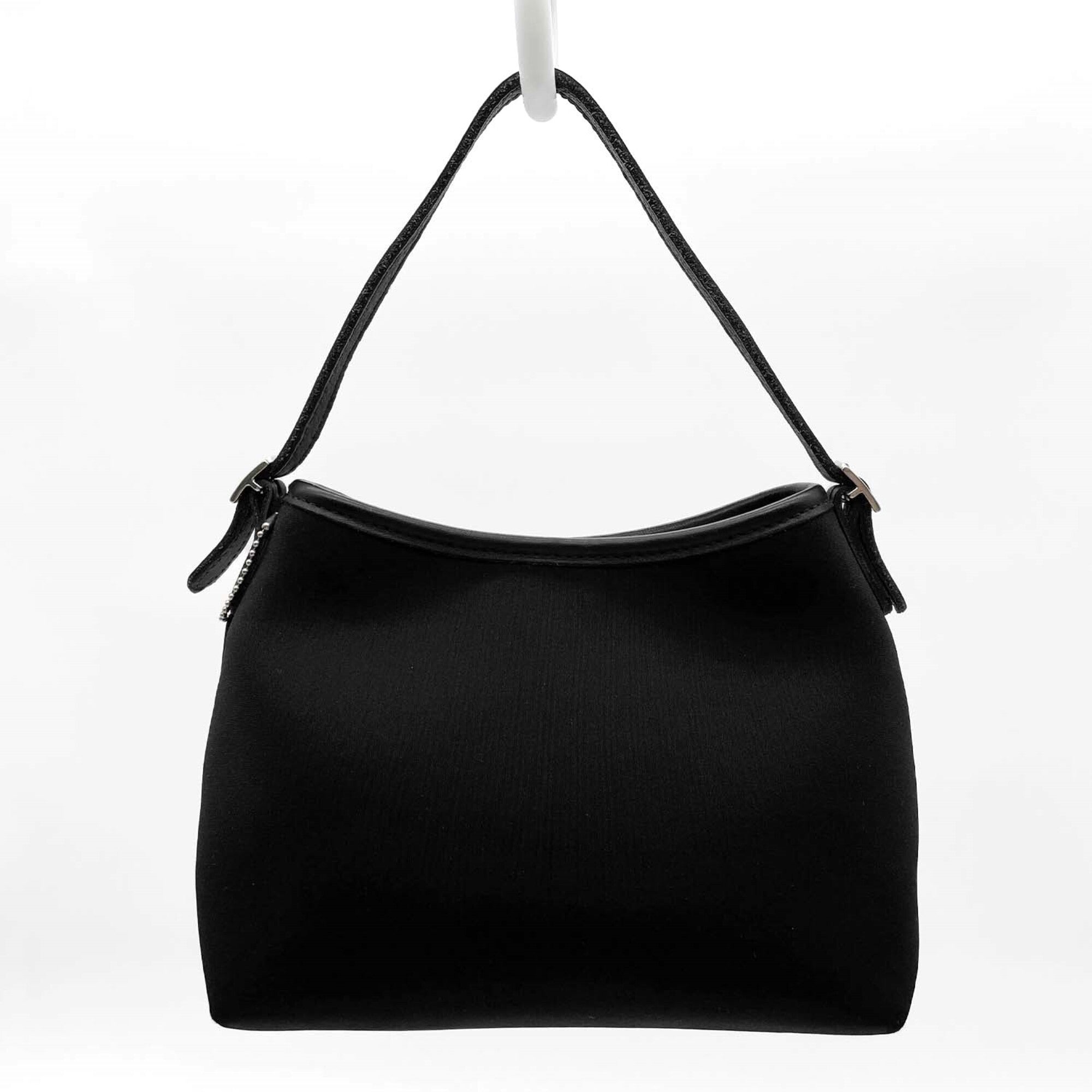 Coach Black Nylon Leather Handbag Pouch (Pre-Owned)