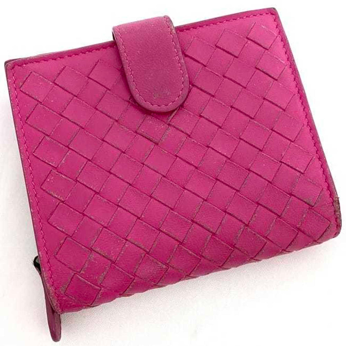 Bottega Veneta Pink Leather Wallet (Bi-Fold) (Pre-Owned)