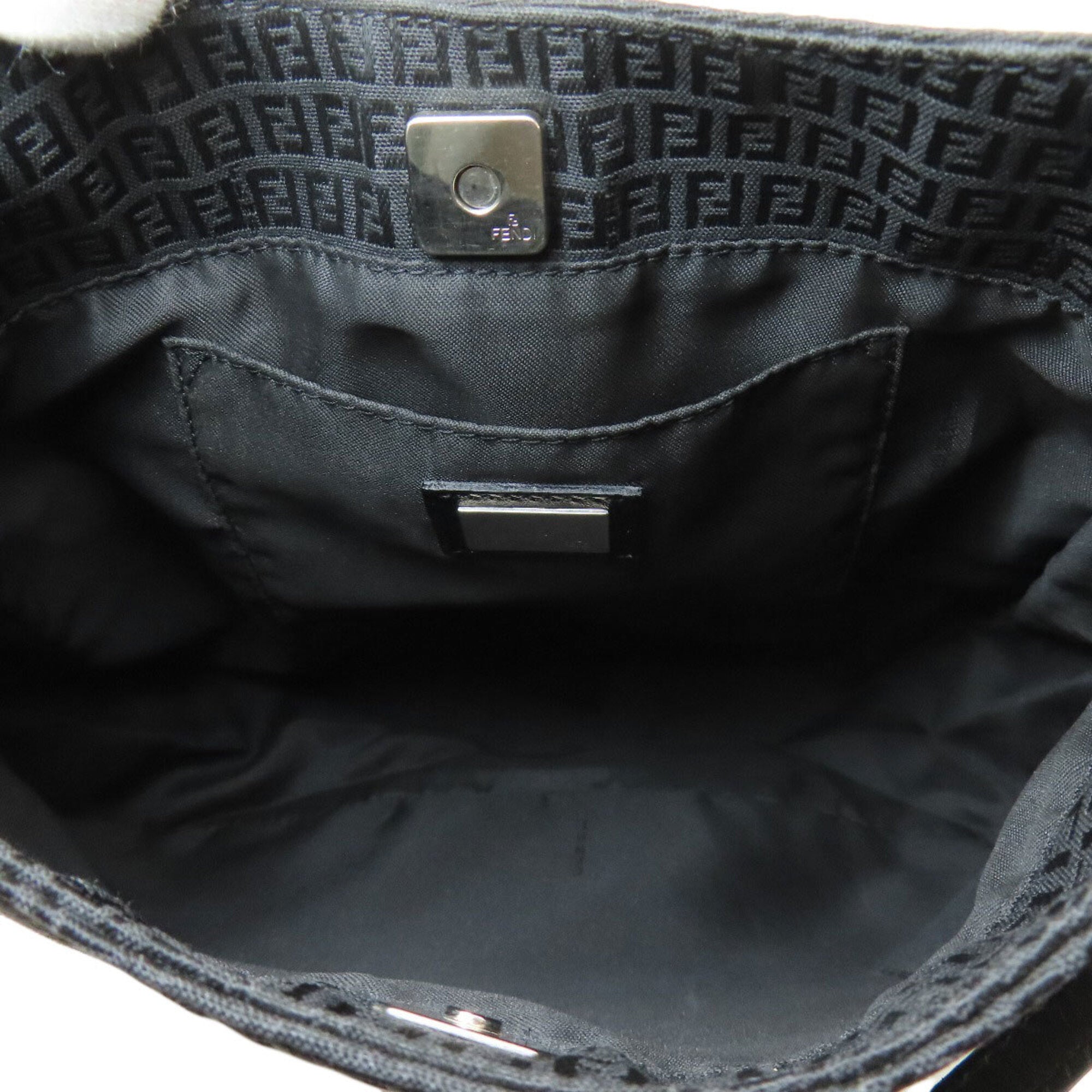 Fendi Zucchino Black Canvas Tote Bag (Pre-Owned)