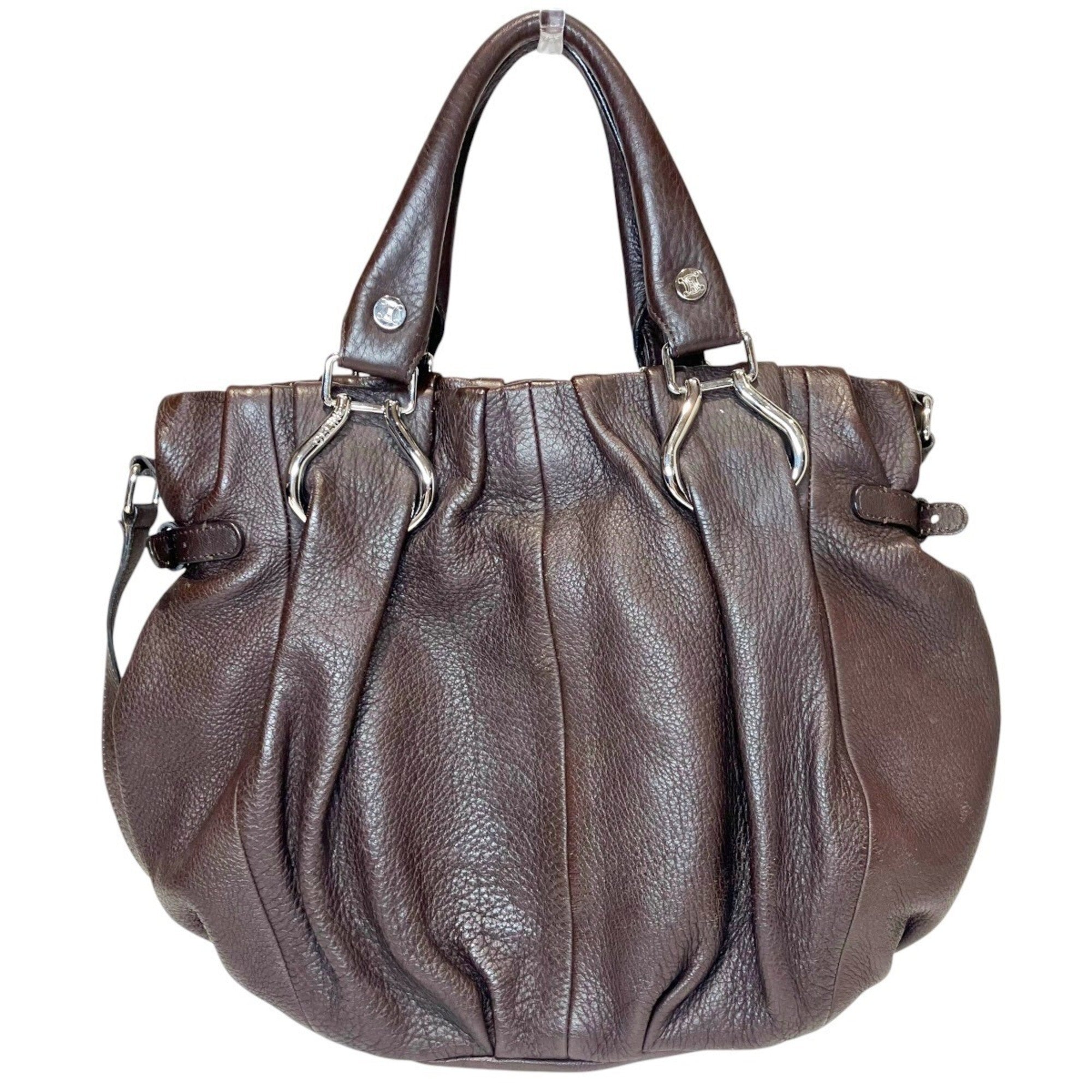 Celine Dark Brown Leather Handbag (Pre-Owned)