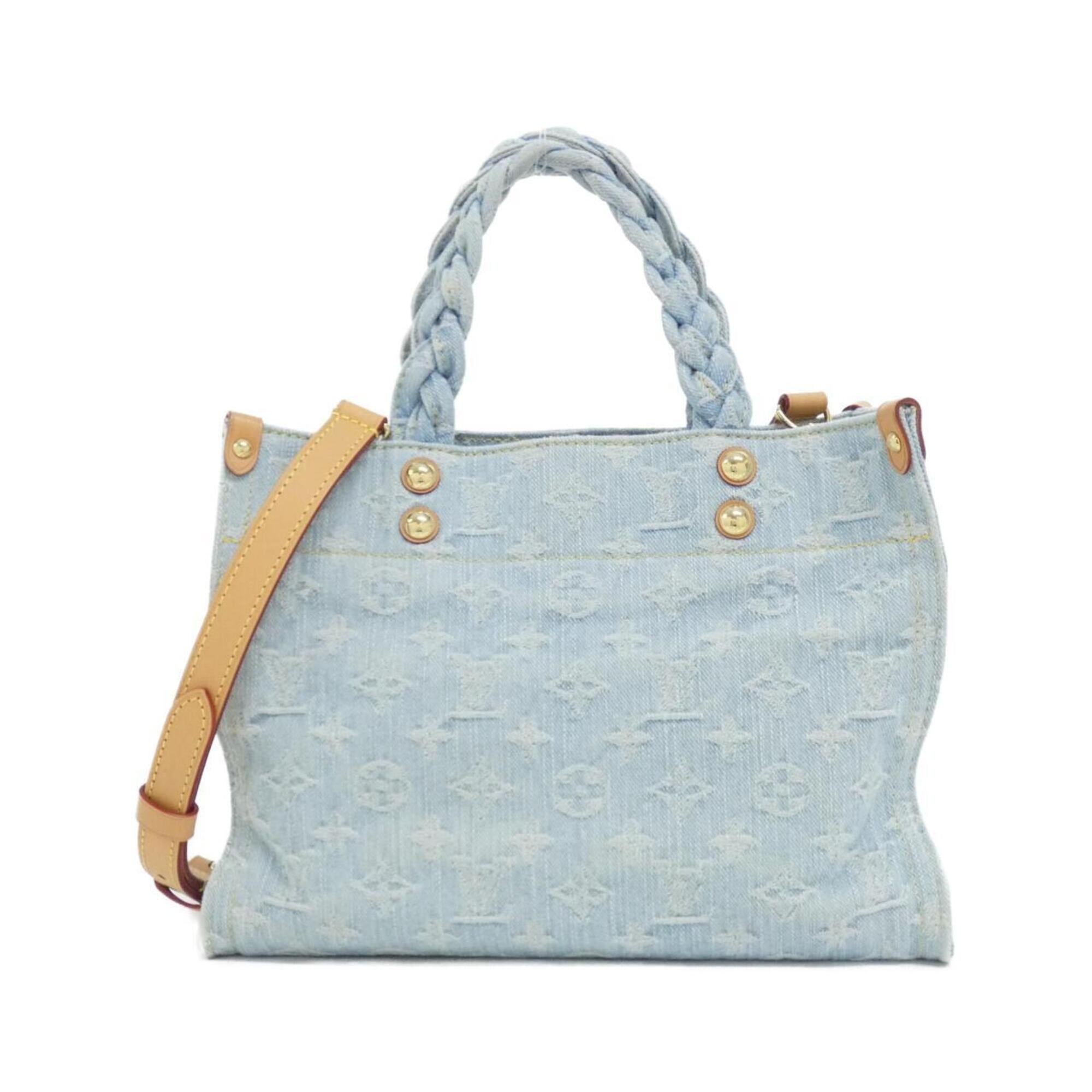 Louis Vuitton Sky Blue Cotton Denim Canvas Handbag (Pre-Owned)