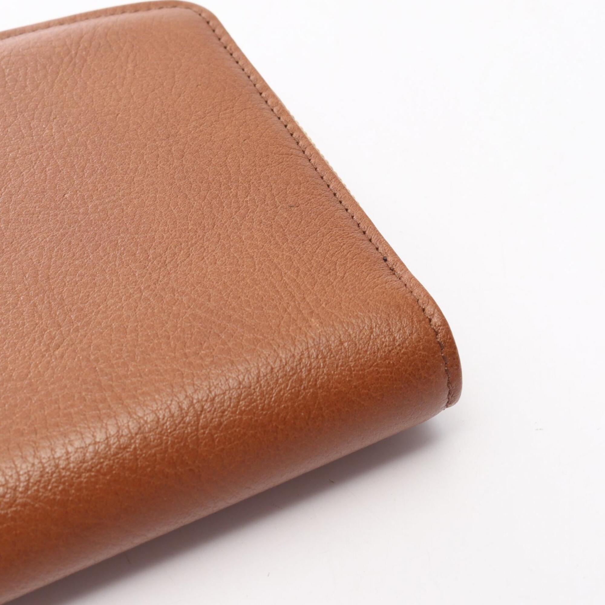 Cartier Brown Leather Long Wallet (Bi-Fold) (Pre-Owned)