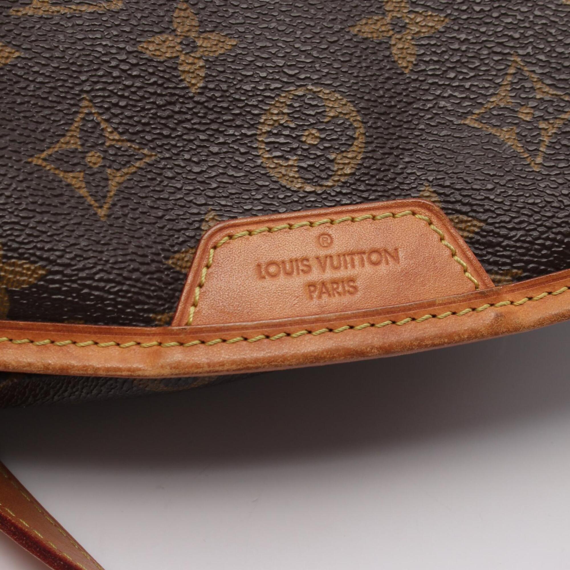 Louis Vuitton Brown Coated Canvas Leather Handbag Shoulder Bag (Pre-Owned)