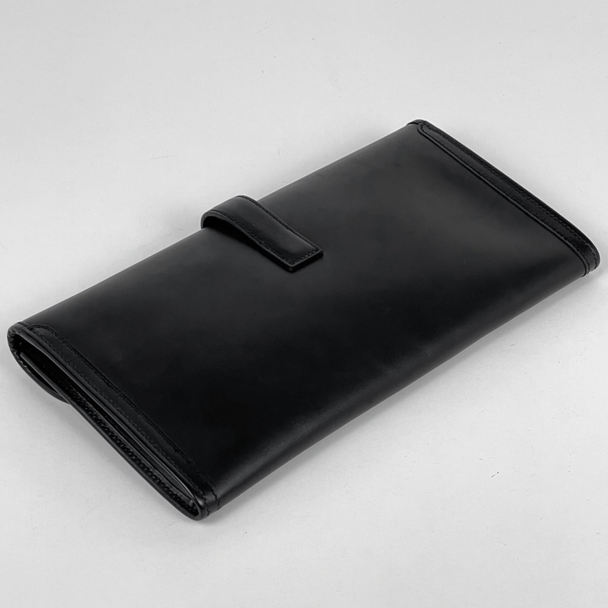 Hermes Black Swift Leather Clutch Bag (Pre-Owned)