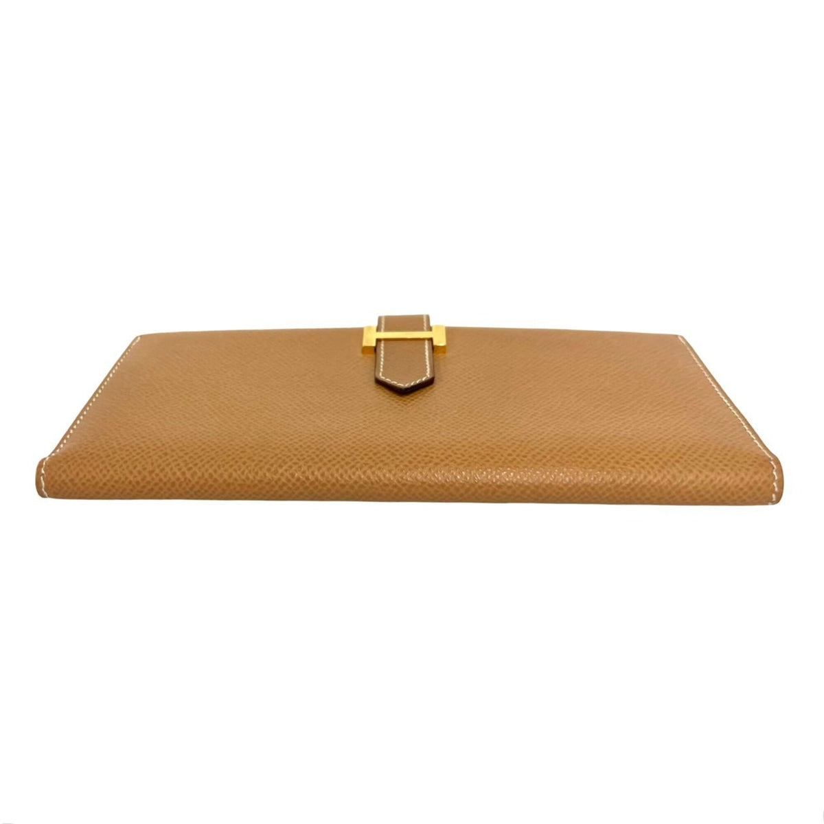 Hermes Brown Courchevel Leather Long Wallet (Bi-Fold) (Pre-Owned)