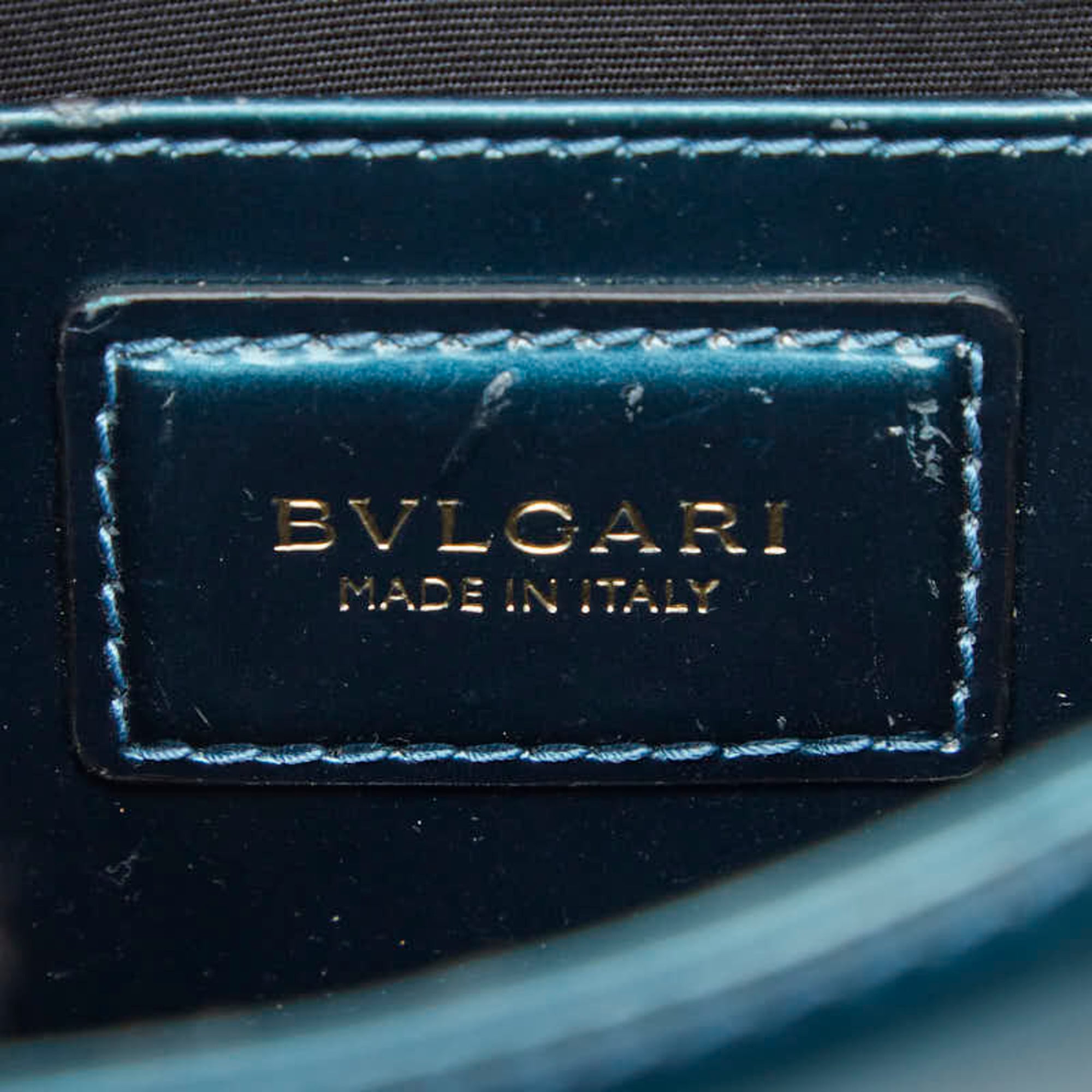 Bvlgari Blue Patent Leather Shoulder Bag (Pre-Owned)
