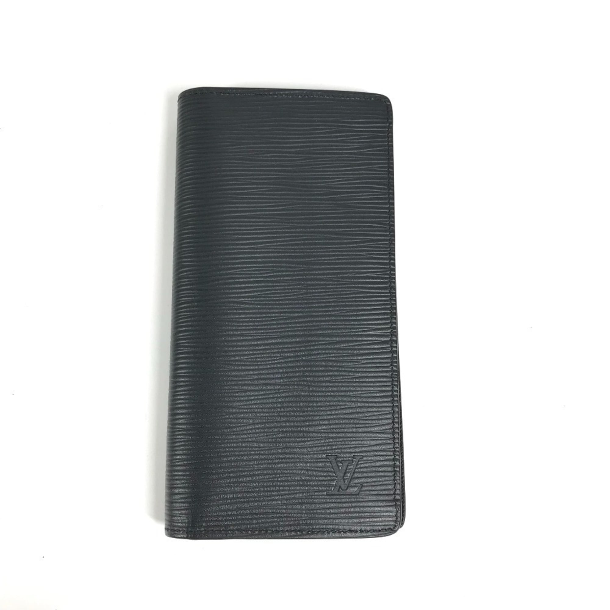 Louis Vuitton Black Noir Epi Leather Long Wallet (Bi-Fold) (Pre-Owned)