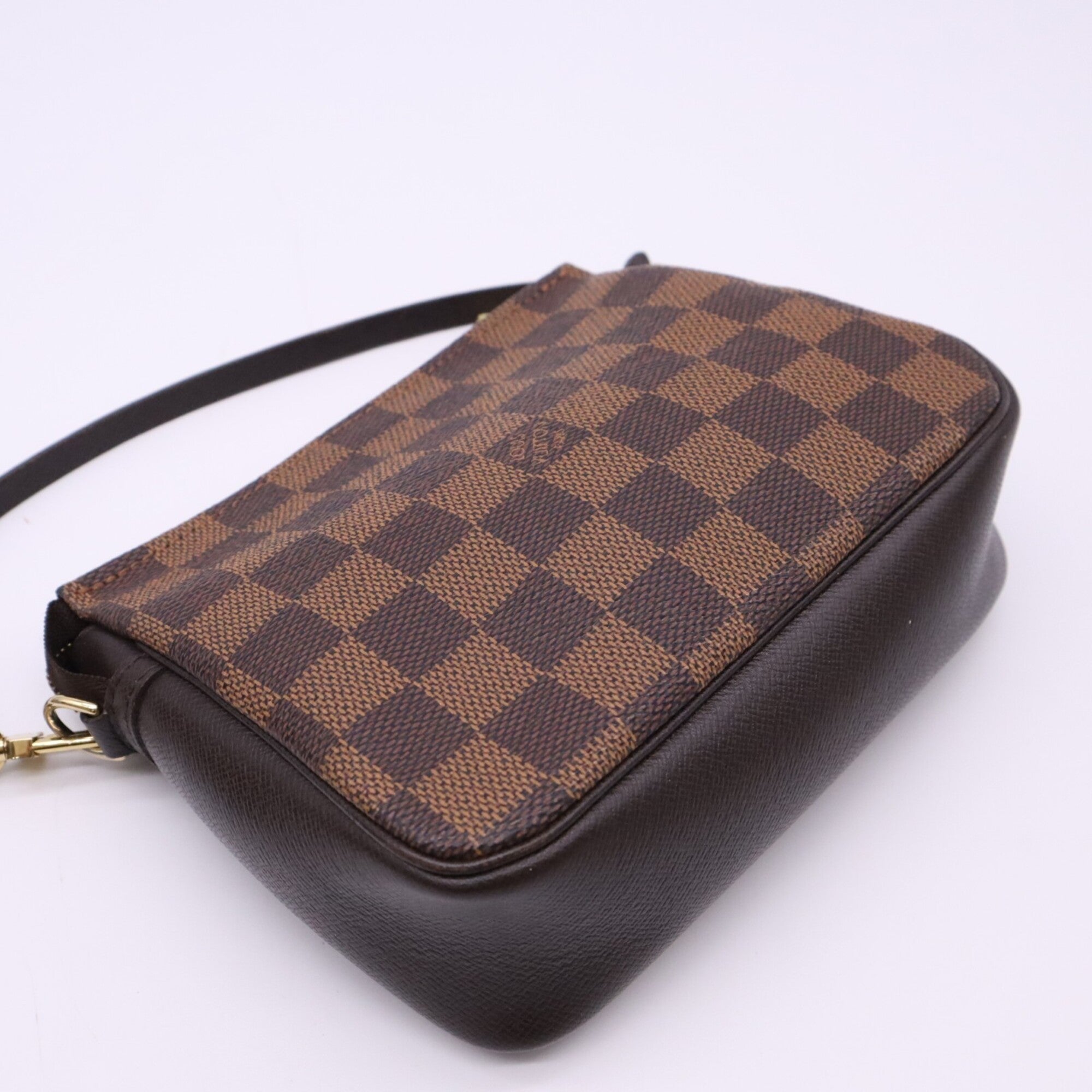 Louis Vuitton Damier Beige Brown Coated Canvas Leather Handbag (Pre-Owned)