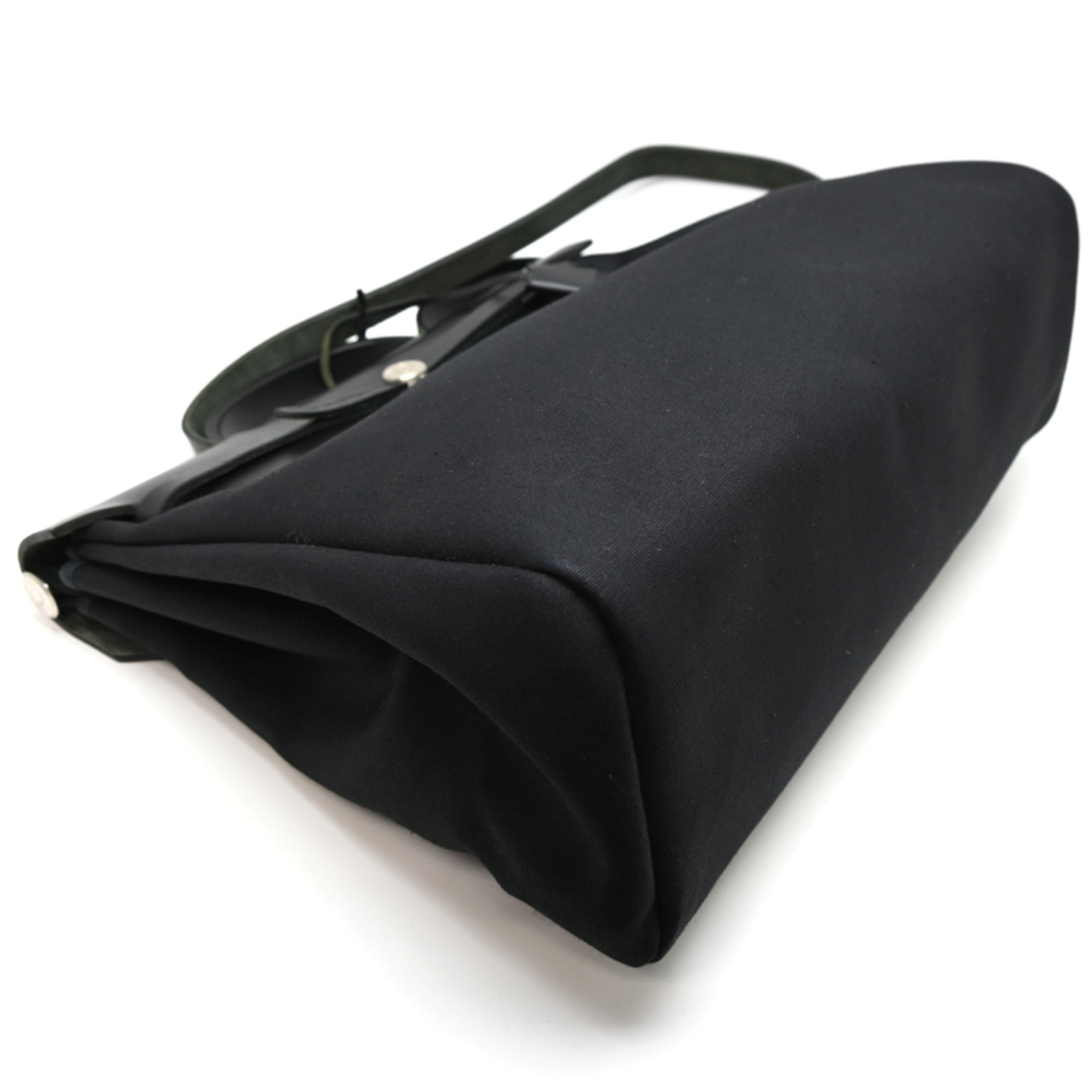 Hermes Black Toile Officier Shoulder Bag (Pre-Owned)