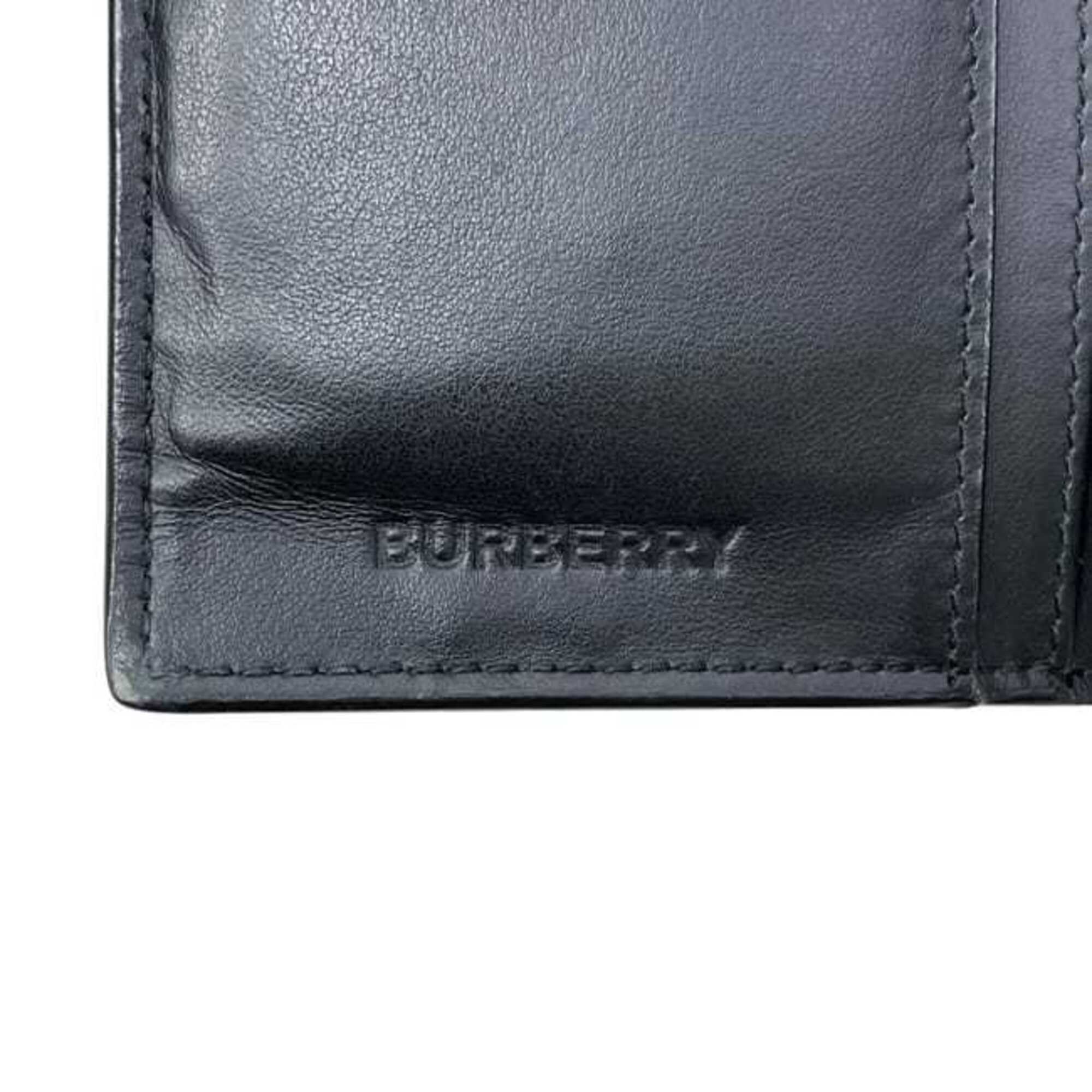 Burberry Beige Pvc Leather Long Wallet (Bi-Fold) (Pre-Owned)