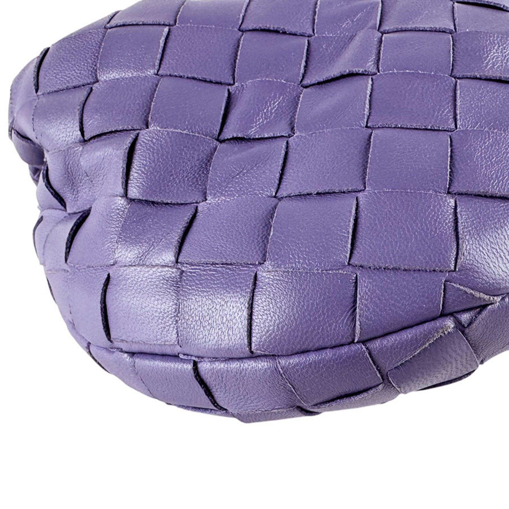 Bottega Veneta Purple Leather Handbag (Pre-Owned)